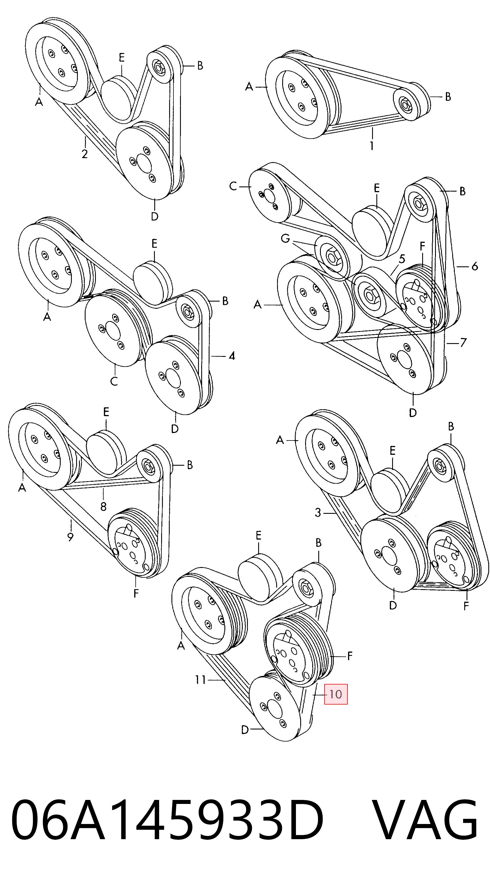 06A145933D VAG Correa poly v