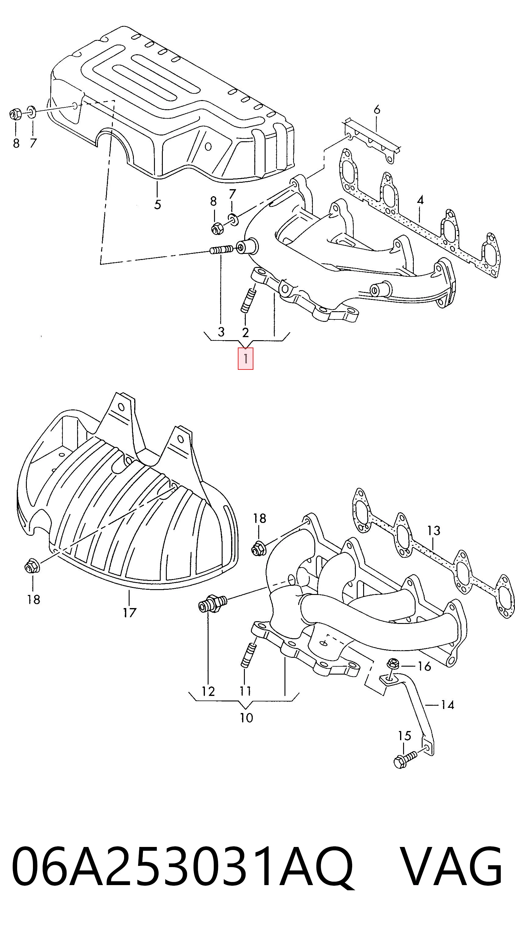 Comprar Colector de escape Audi A3  8L1 a bajo precio