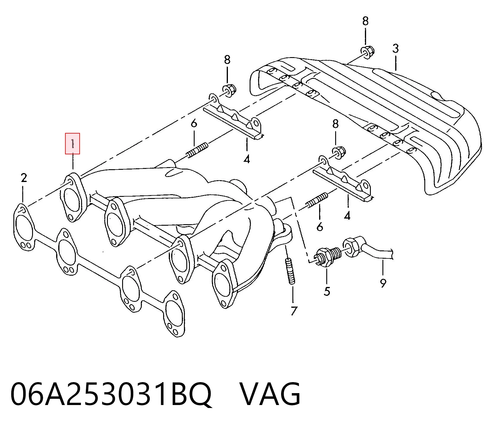 Comprar Colector de escape Audi A3  8PA a bajo precio