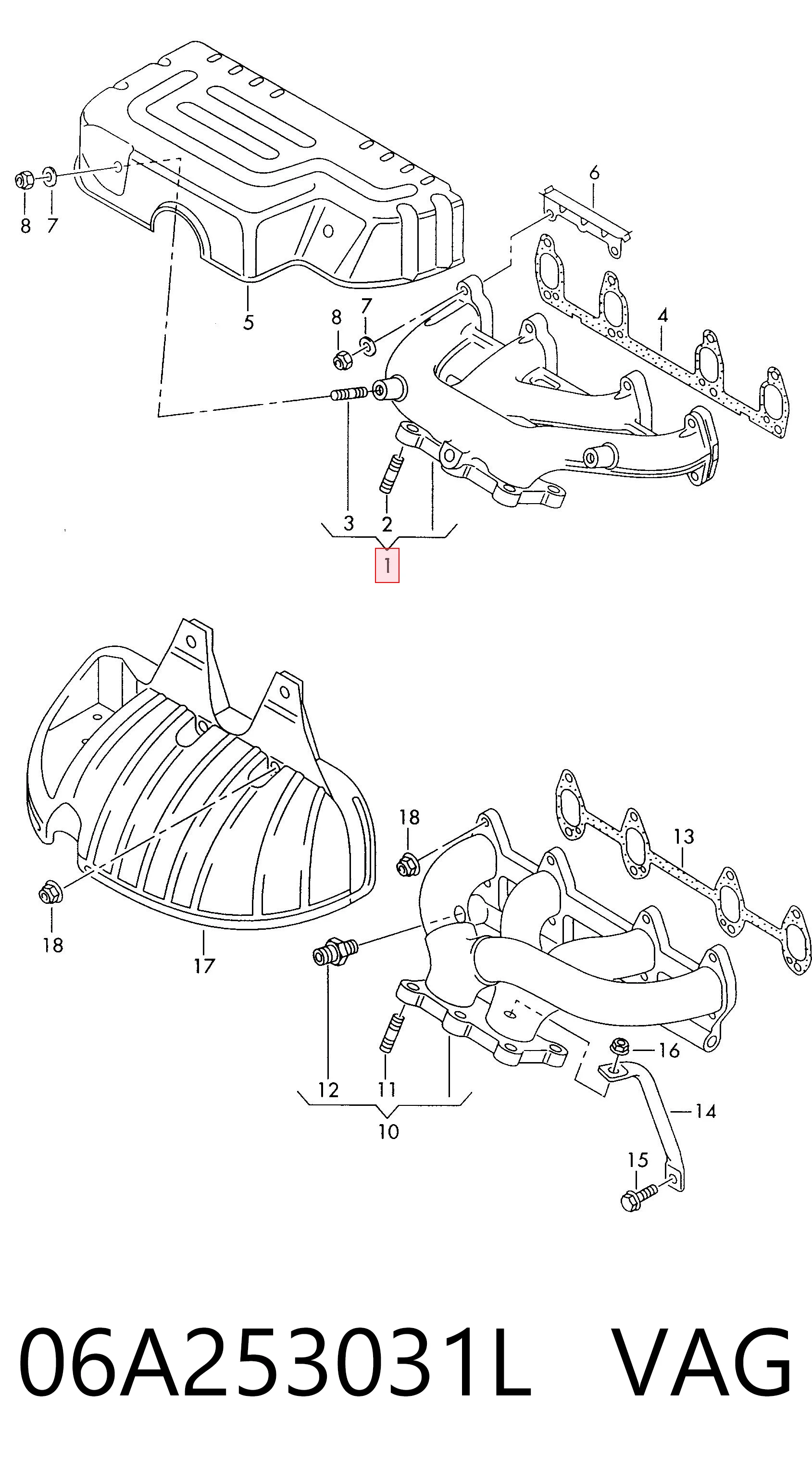 Colector de escape, sistema de escape Audi A3 hatchback (8L1) (1996 - 2003) precio, desde 87,12 EUR