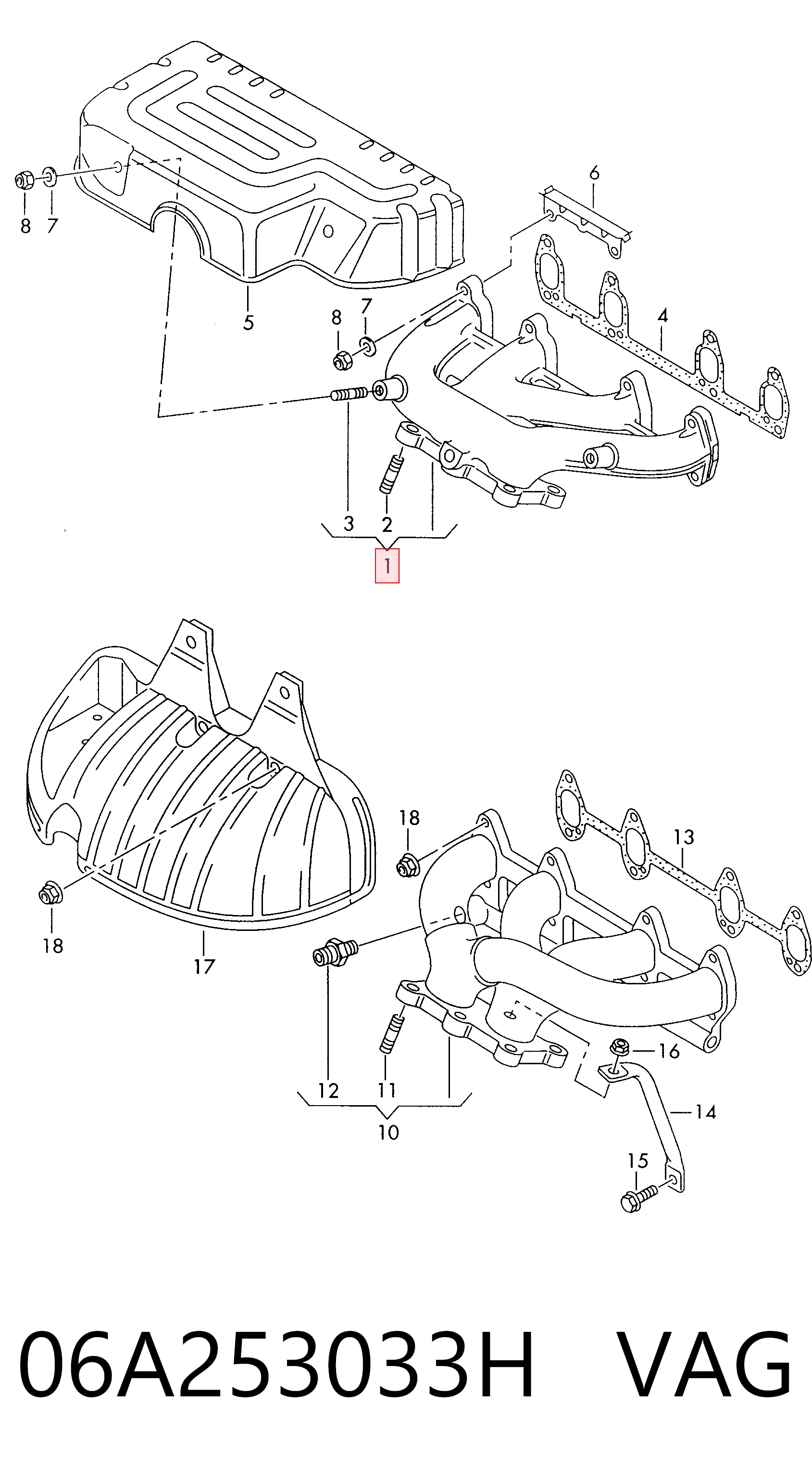 Comprar Colector de escape Audi A3  8L1