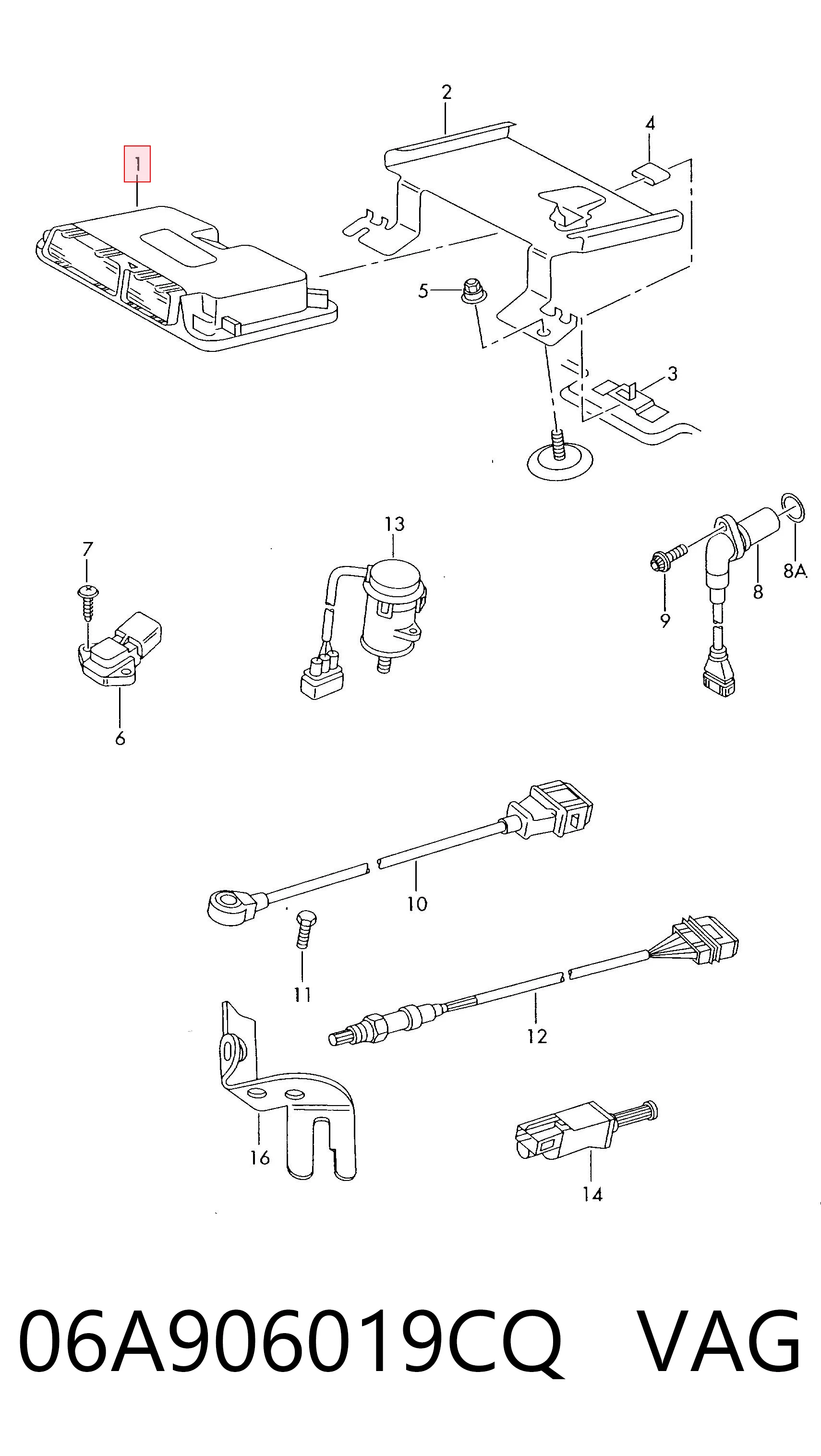 06A906019CQ VAG Centralina Del Motor
