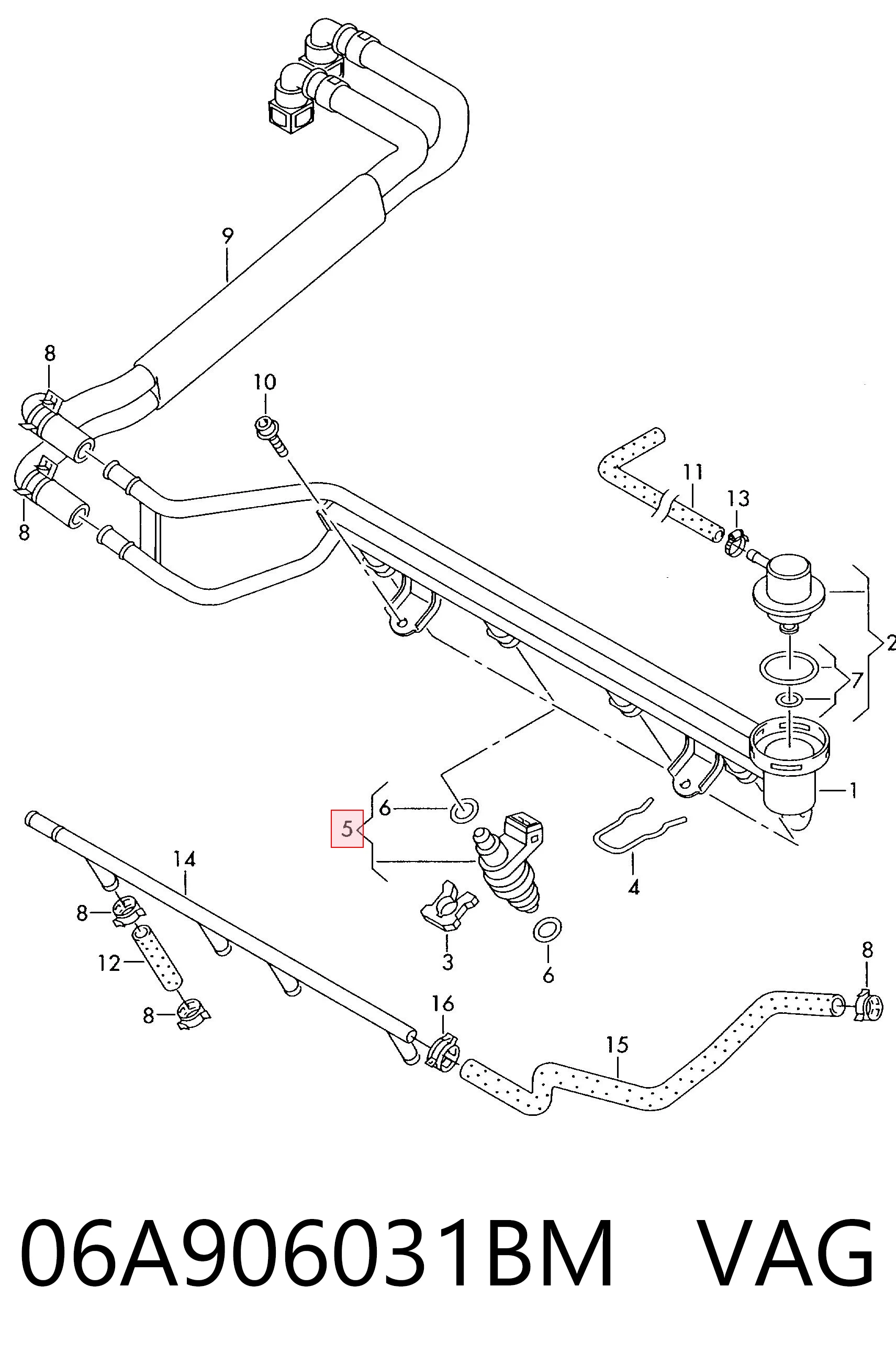 Inyector de combustible Audi TT  (1999-2006)