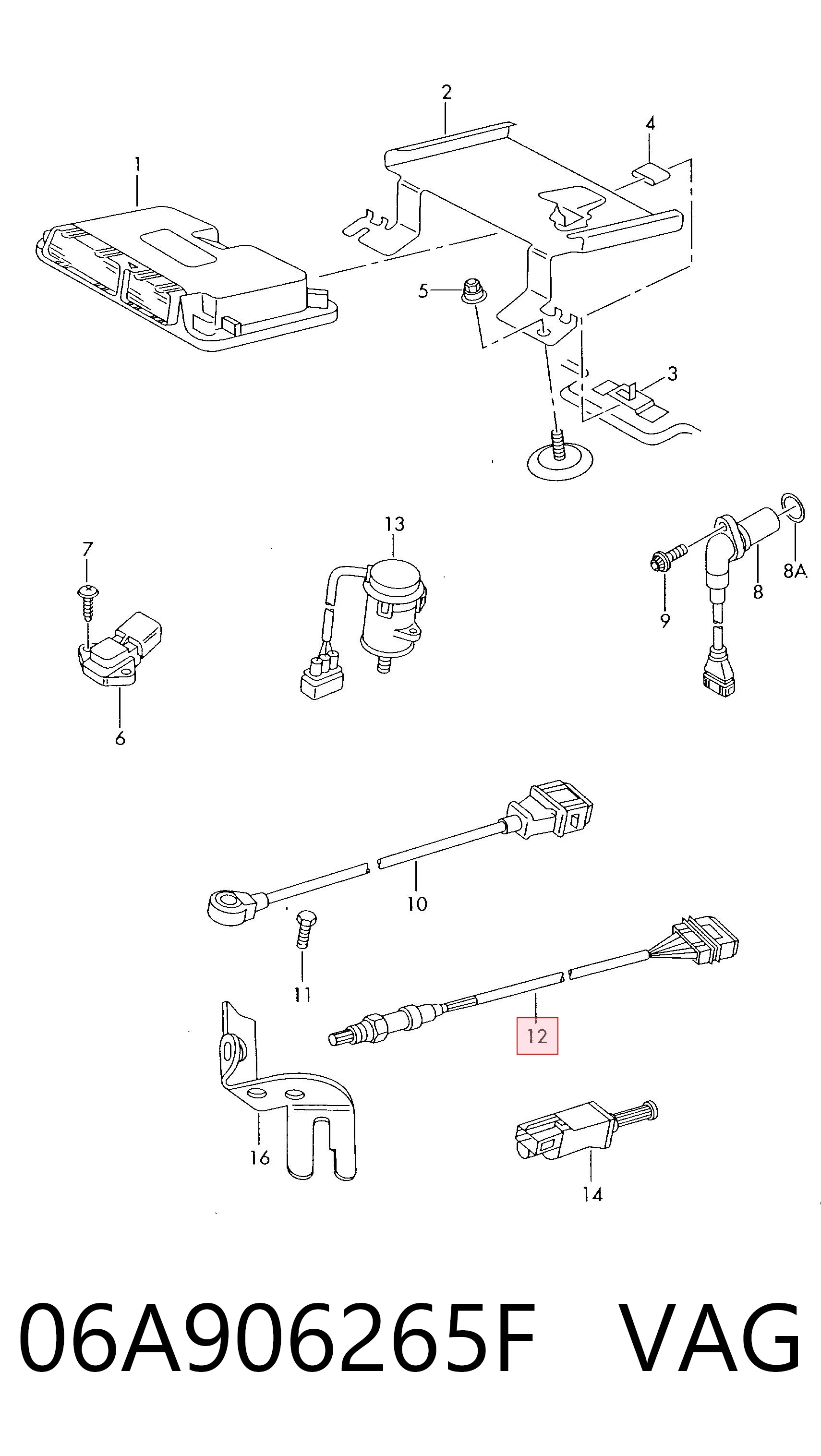 06A906265F VAG Sonda lambda (NOx, O2)