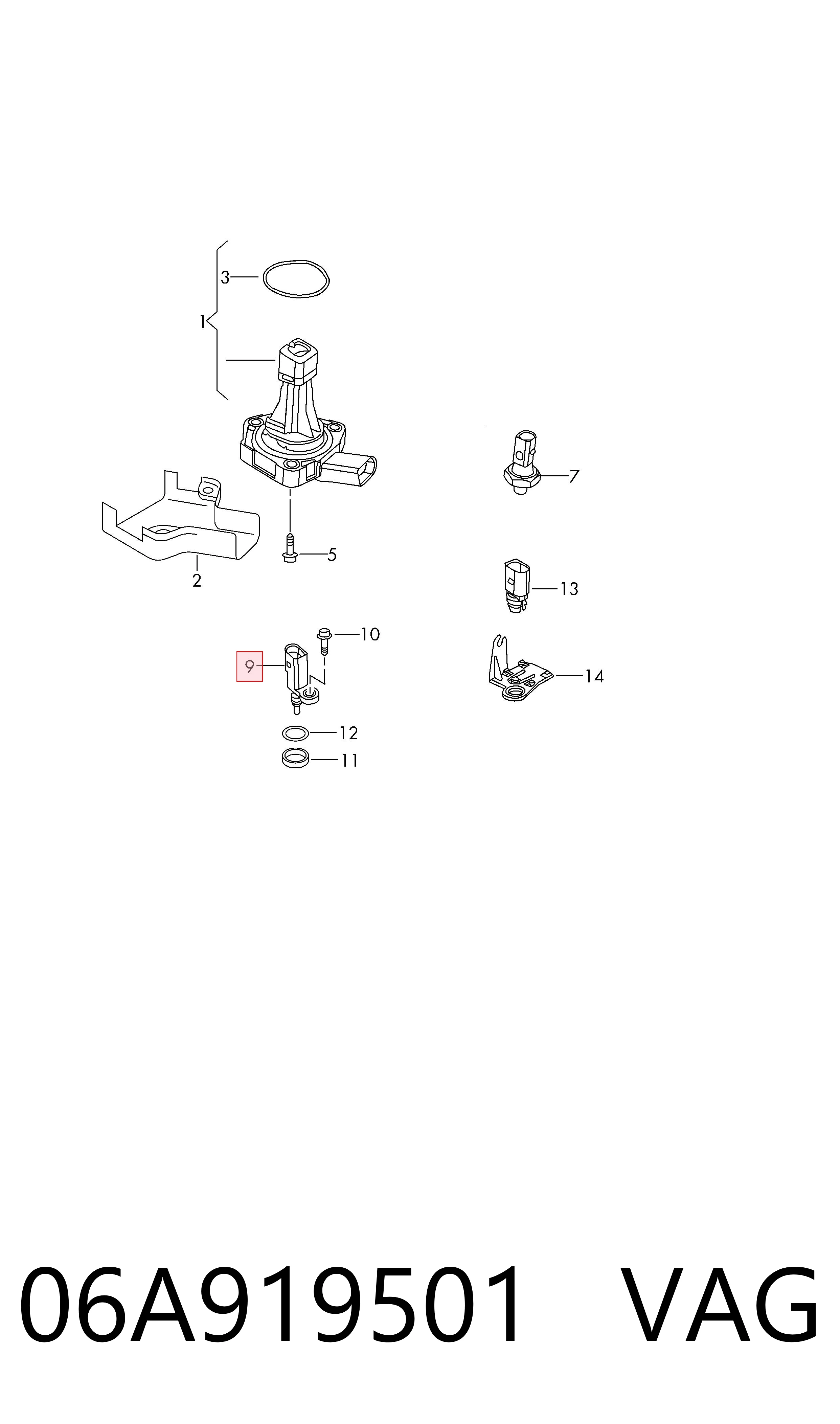 Comprar 06A919501 VAG Sensor de temperatura de agua