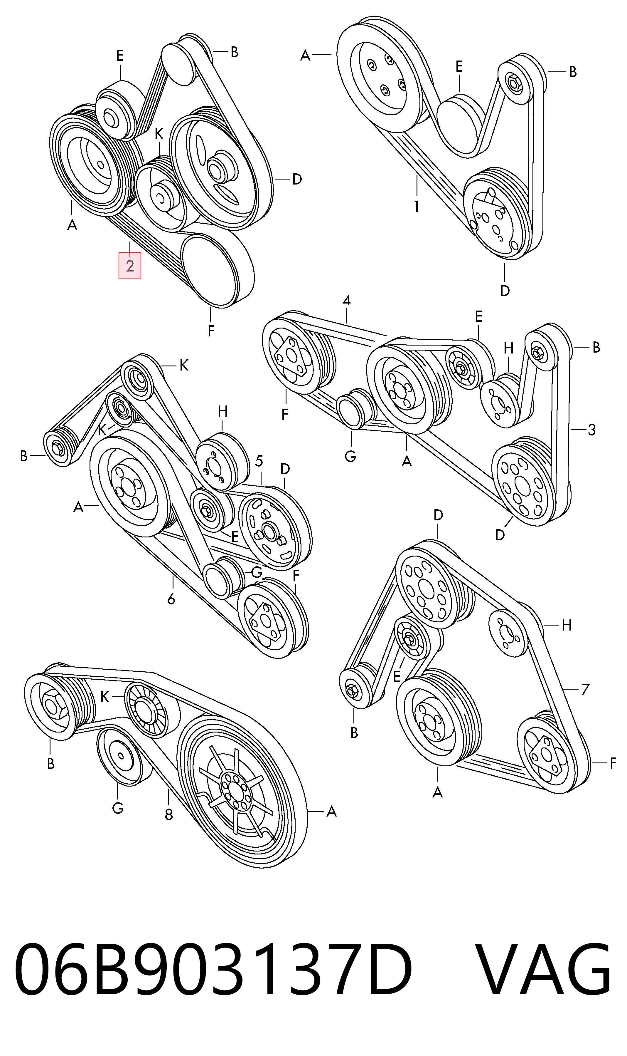 06B903137D VAG Correa poly v