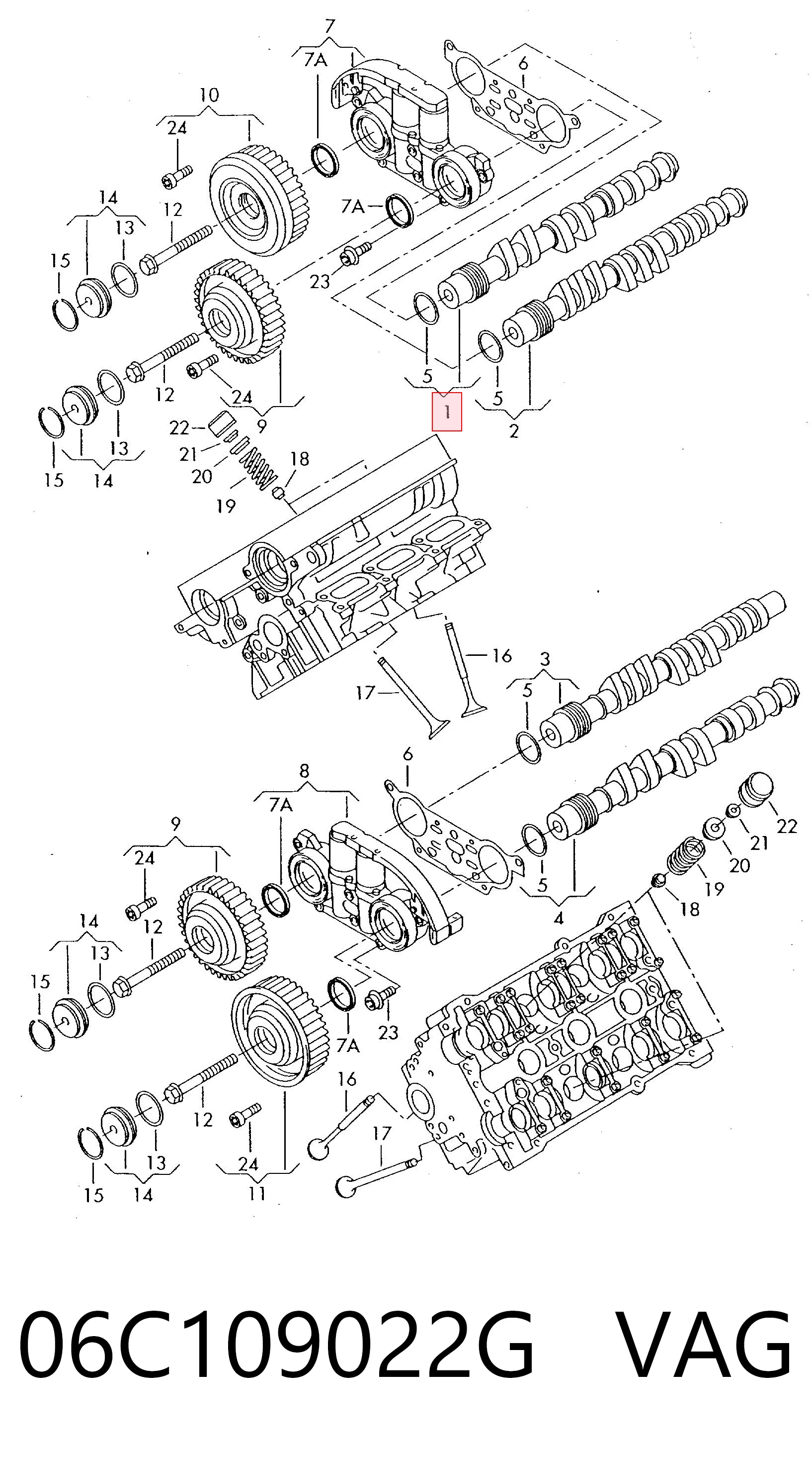 06C109022G VAG Kit árbol de levas