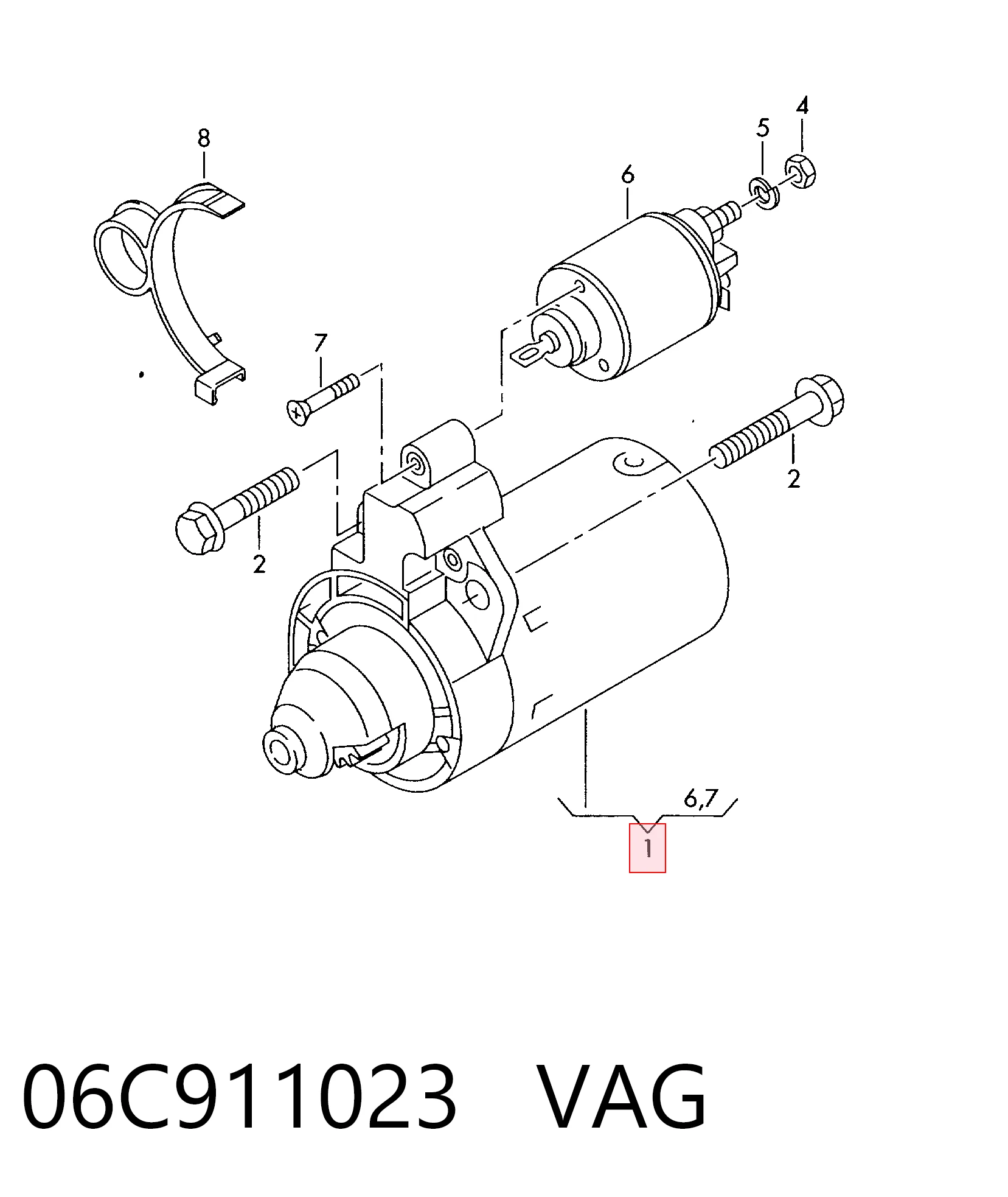 Comprar 06C911023 VAG Motores de arranque