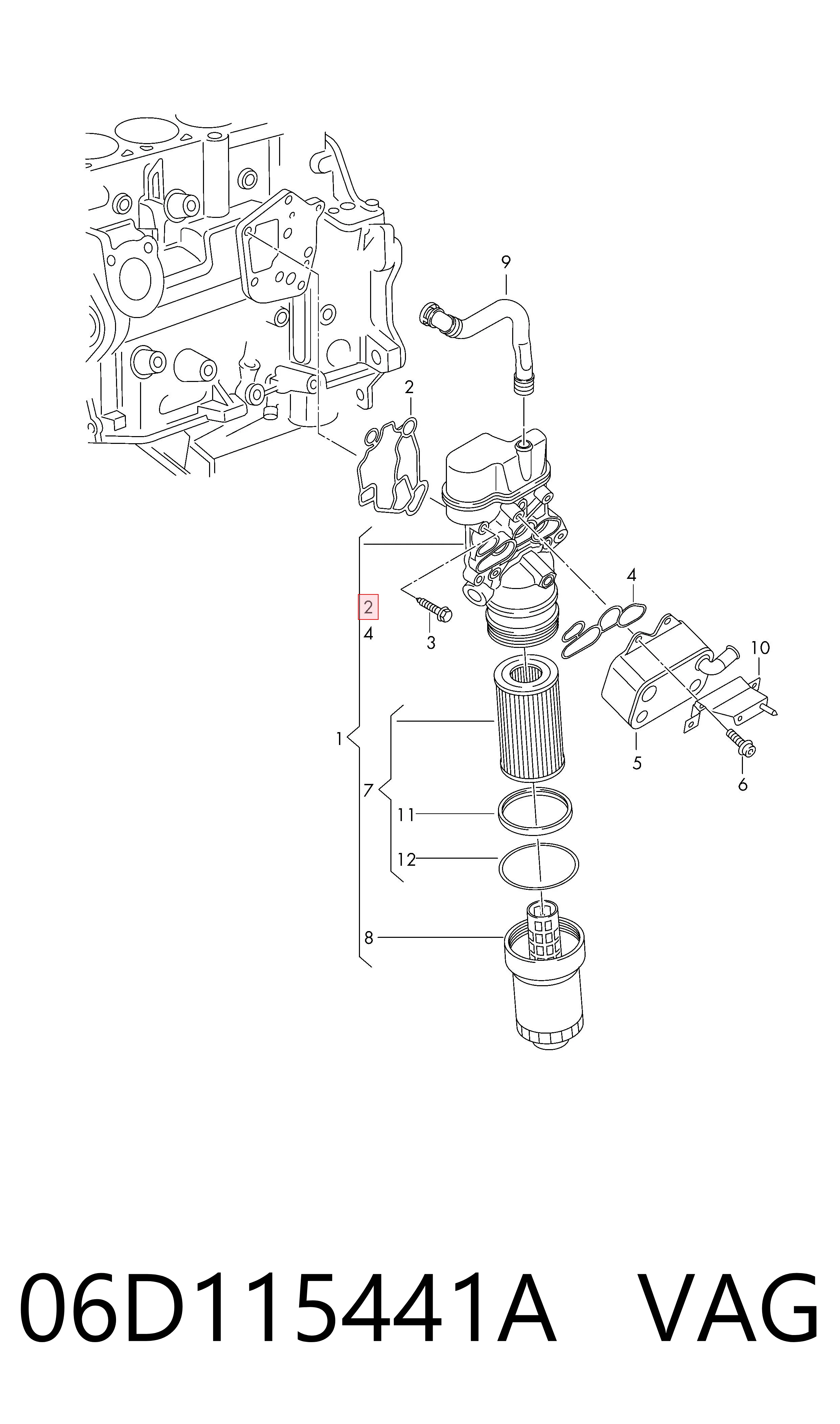 Junta del adaptador del filtro de aceite VAG 06D115441A precio, desde 8,02 EUR