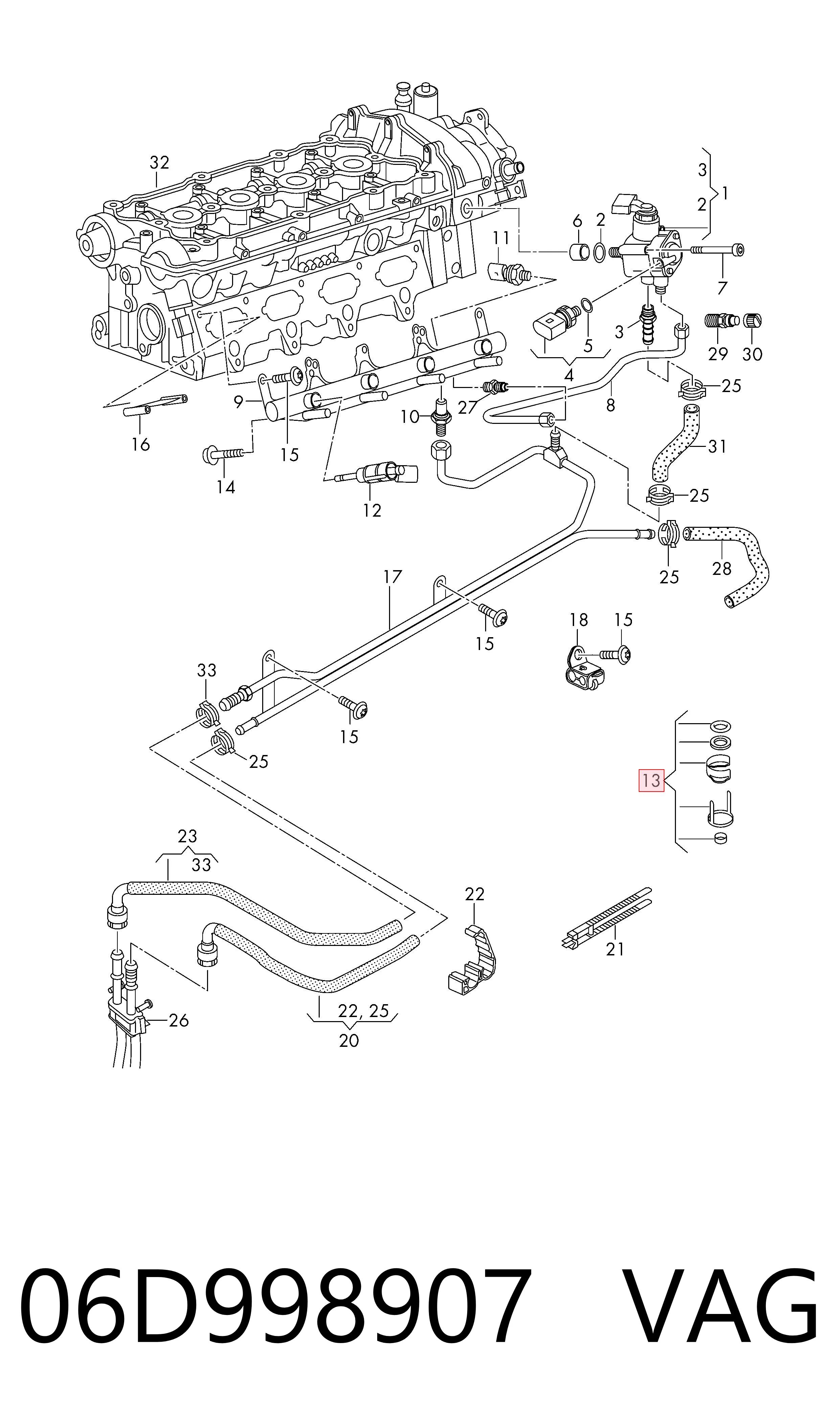 Kit de reparación del inyector KSP01820 KSP