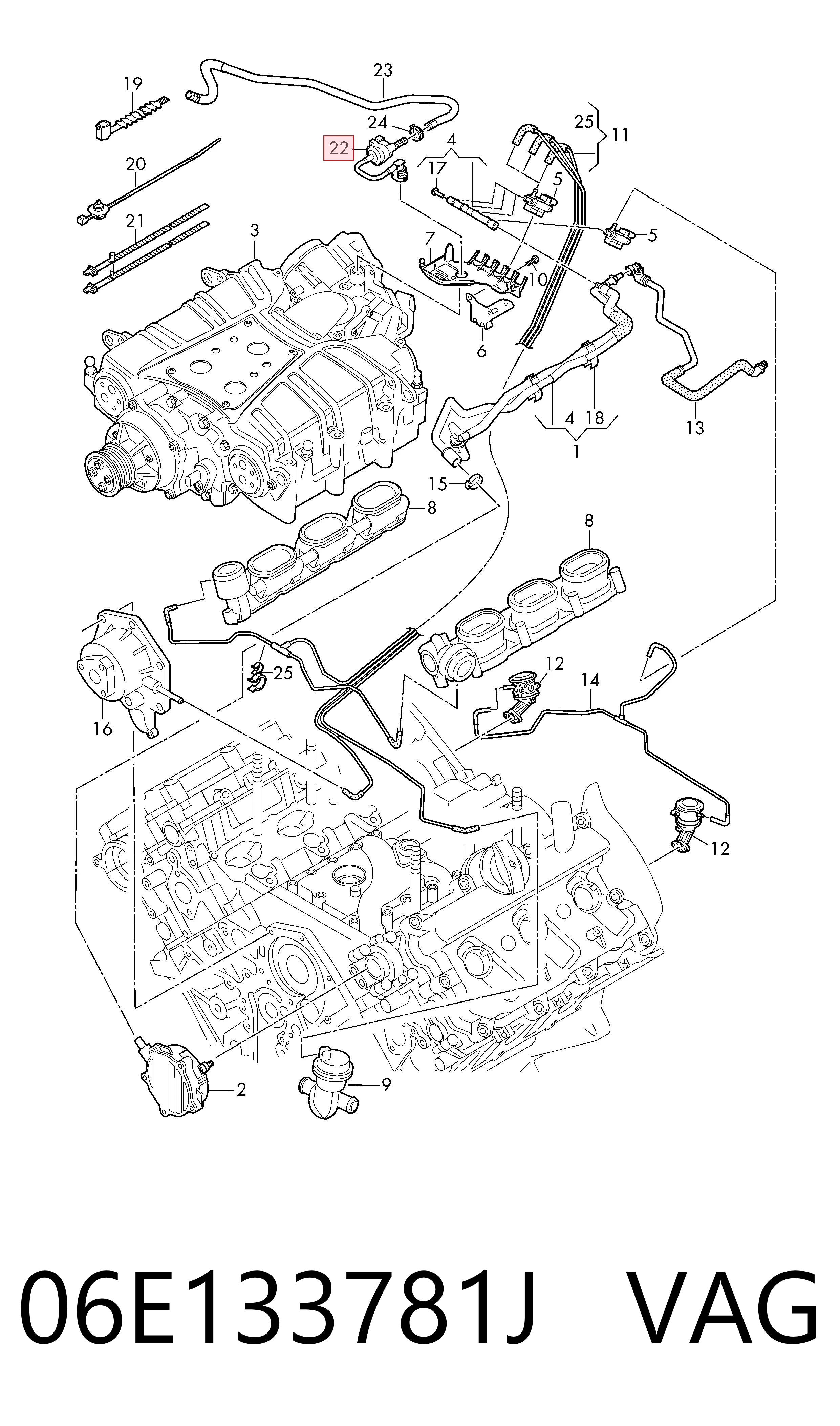 Valvula de purga del canister para Audi A6 C6 4F2