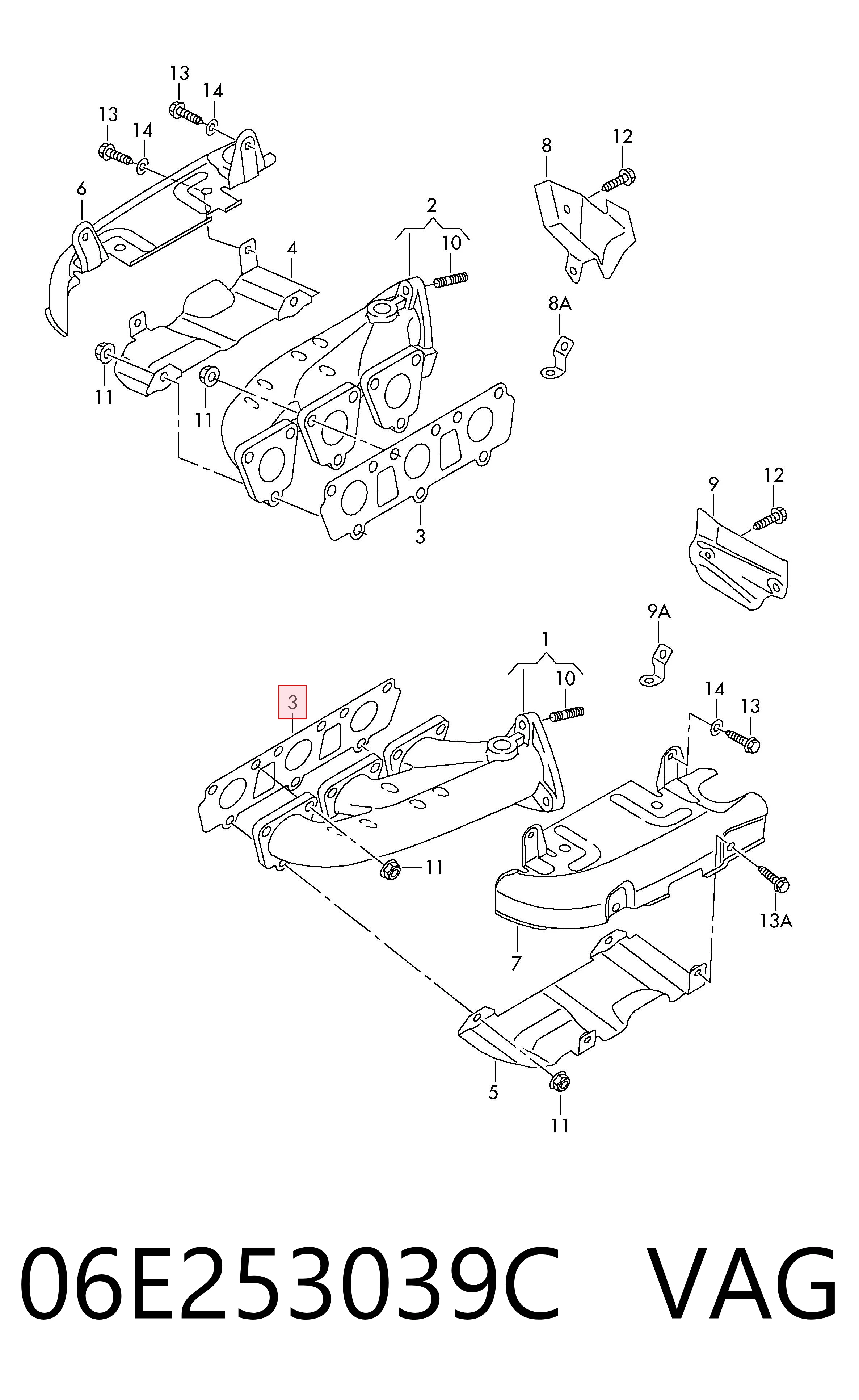 Comprar Junta colector escape Audi Q7  4MB, 4MG, 4MQ