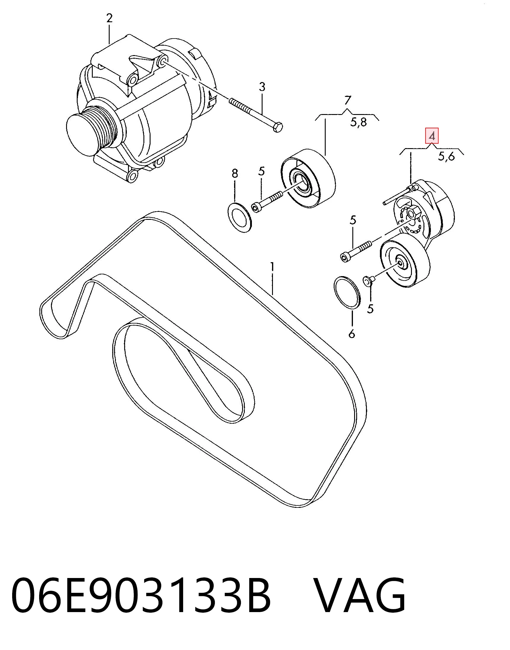 Tensor de la correa trapecial Audi A8  desde 56,99 €