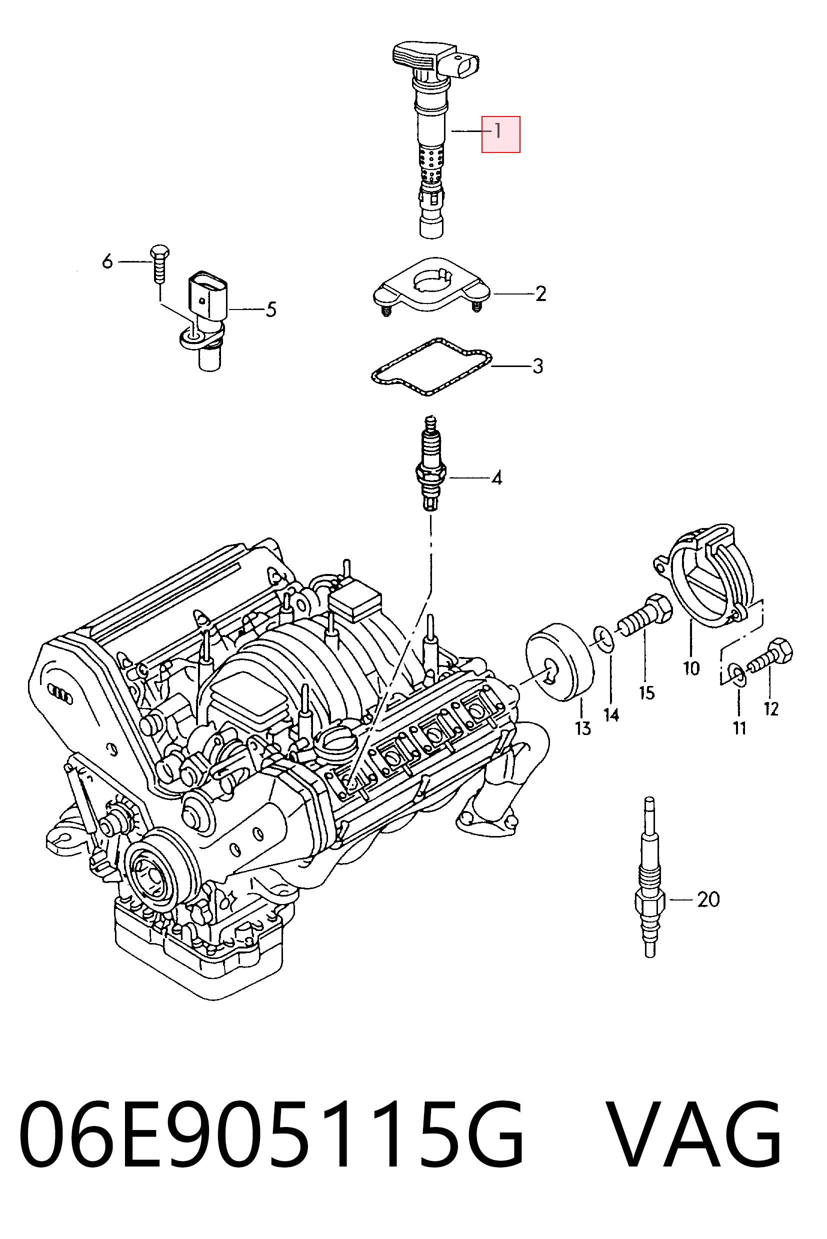 Comprar 06E905115G VAG Bobina