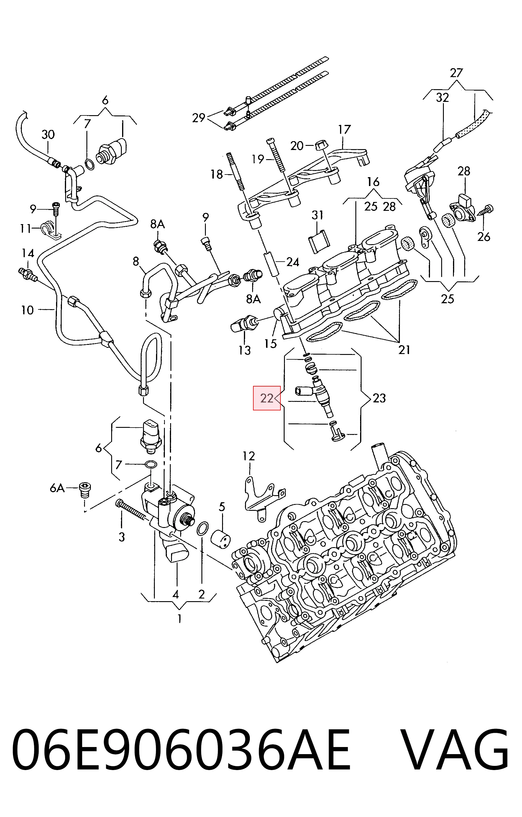 Inyectores VAG 06E906036AE precio, desde 136,90 EUR