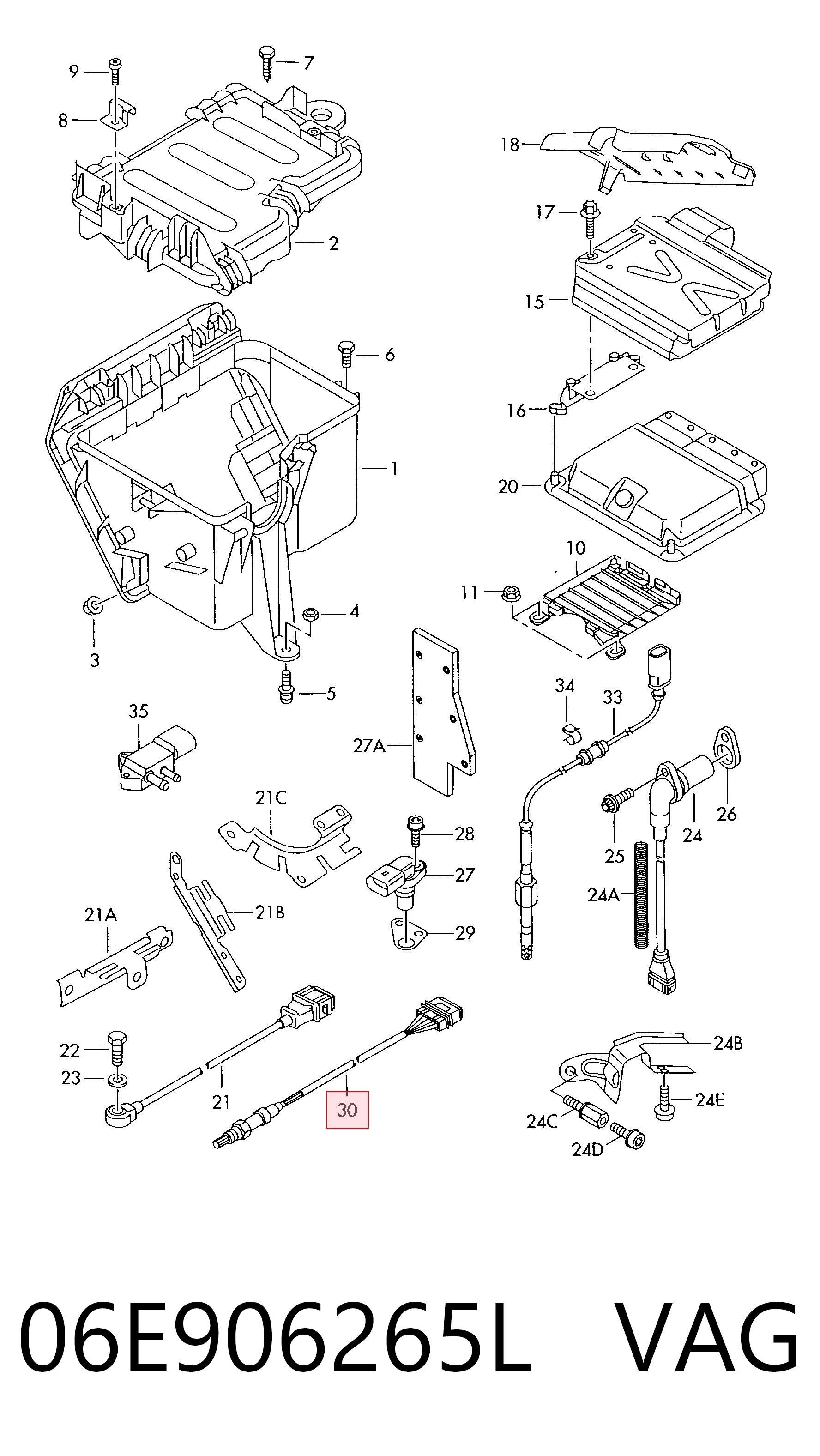 Sonda lambda para Audi A8 4H2, 4H8, 4HC, 4HL