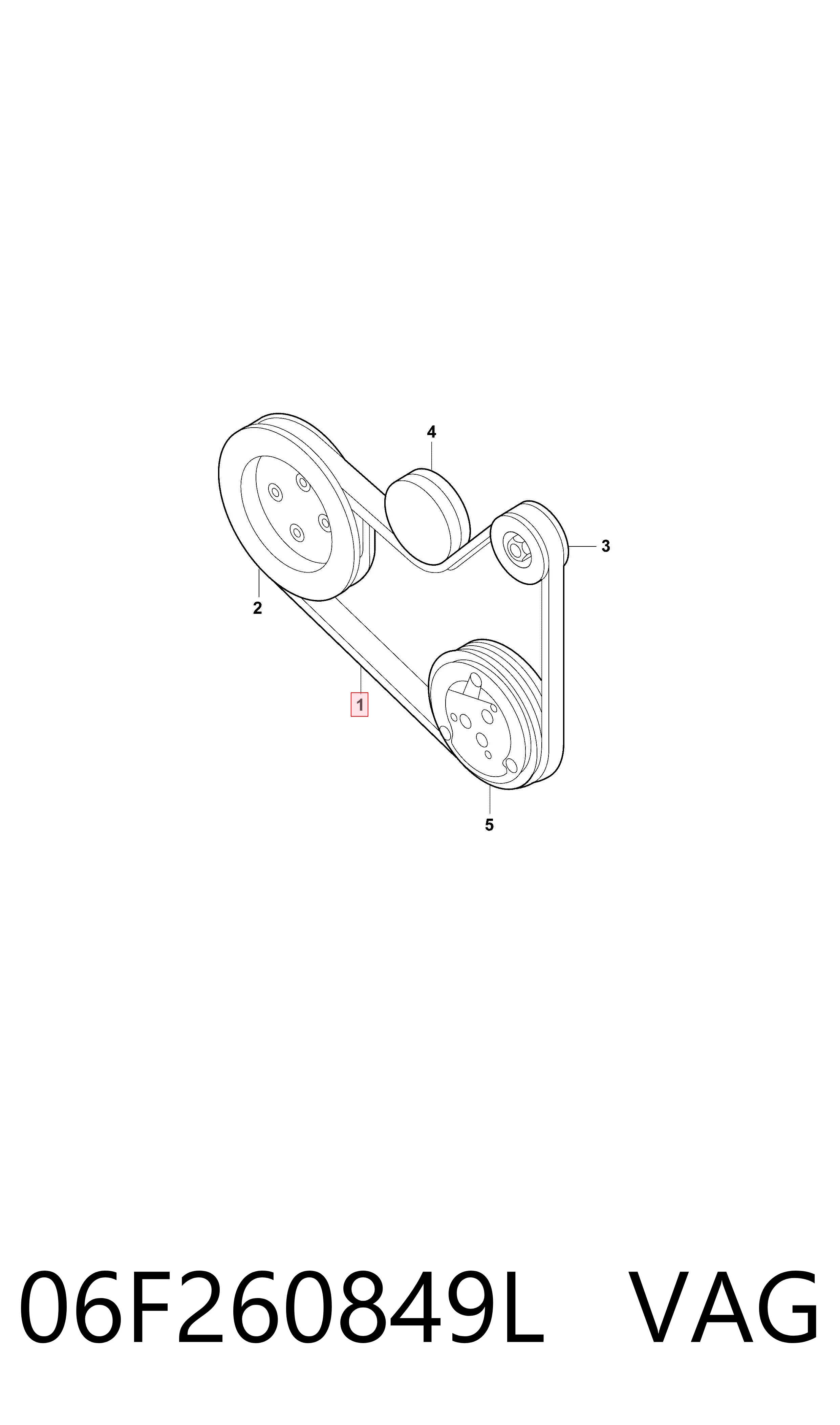 06F260849L VAG Correa poly v