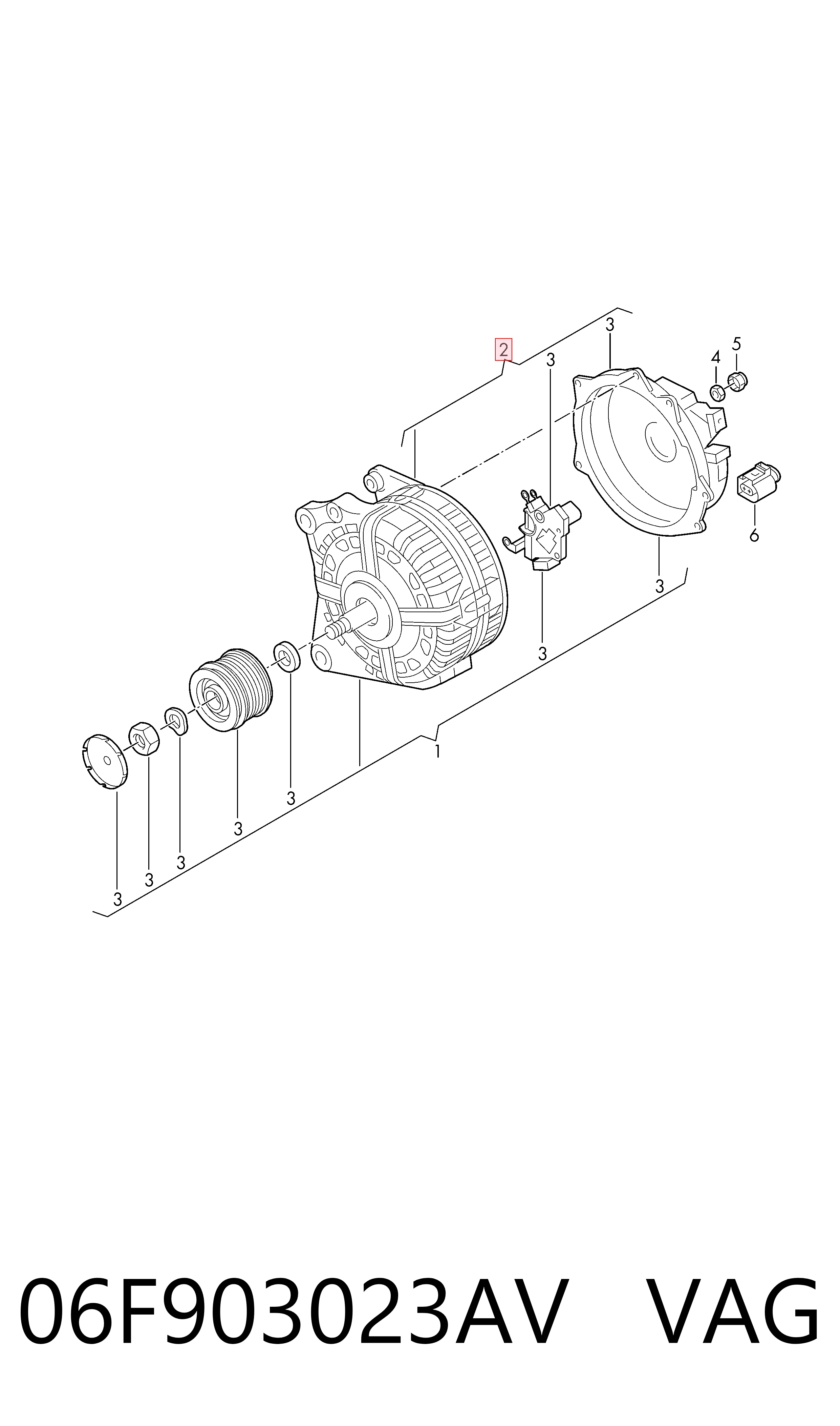 Alternador para Volkswagen Passat 358
