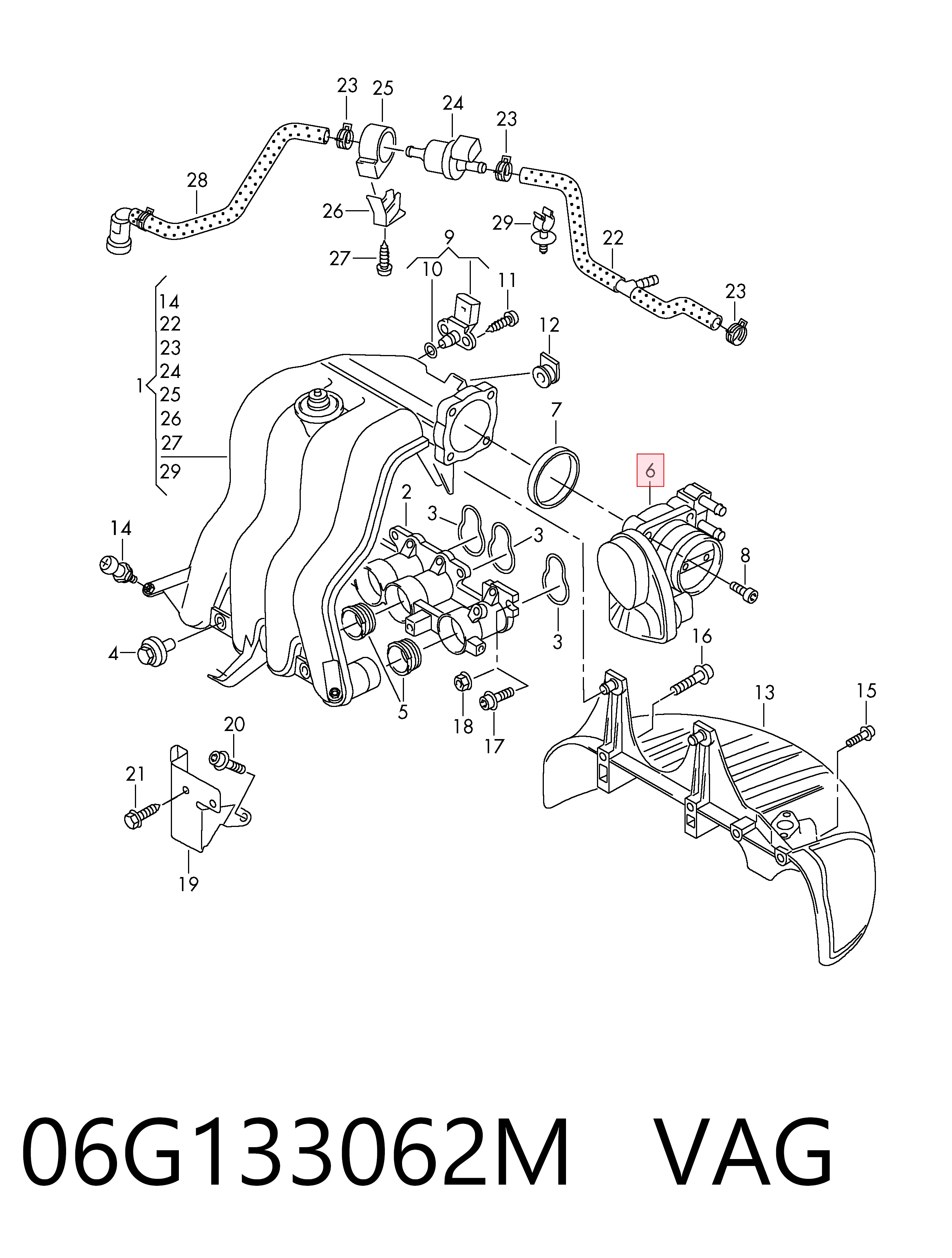 Cuerpo de aceleración completo VAG 06G133062M precio, desde 279,75 EUR