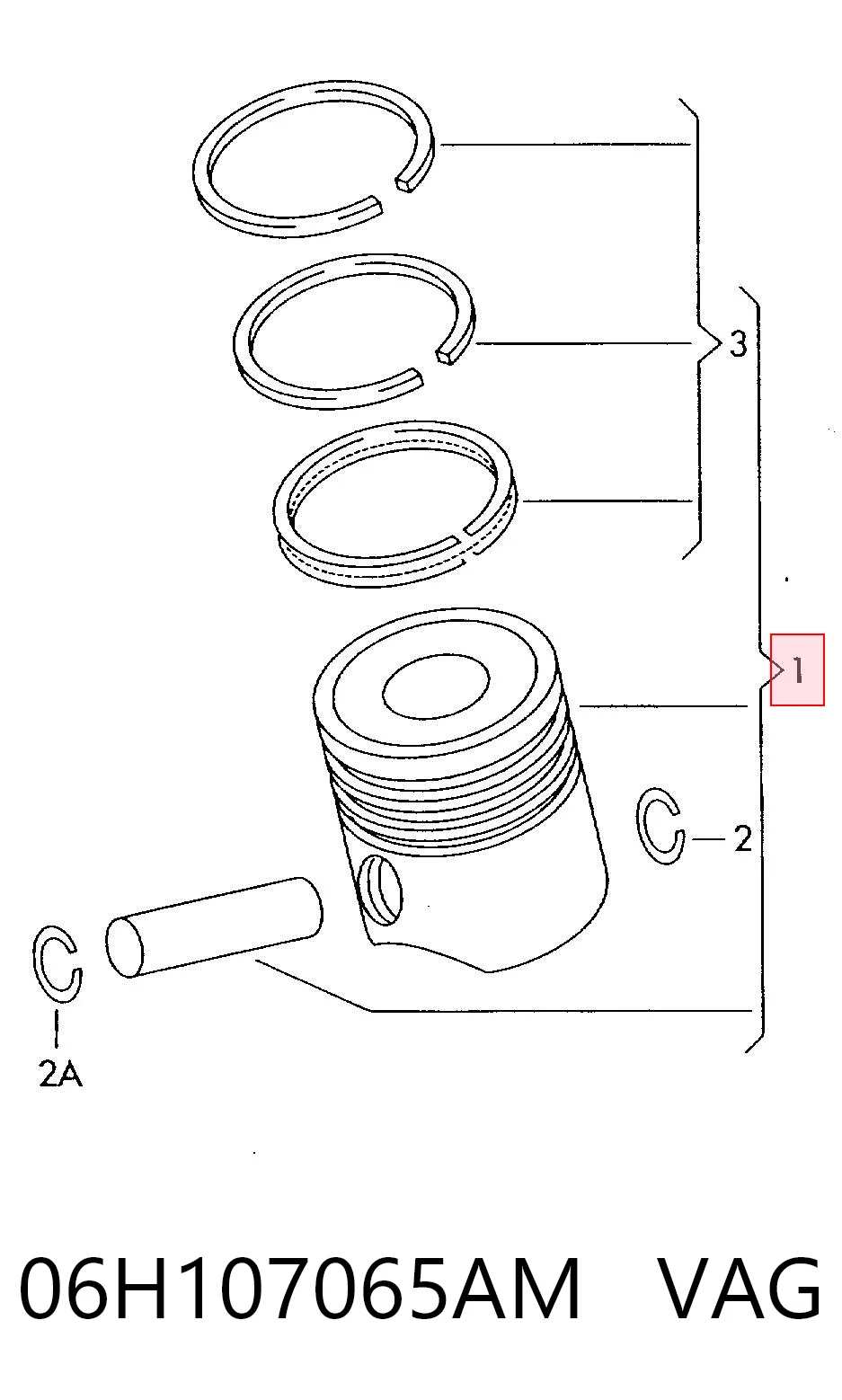 Pistón para cilindro VAG 06H107065AM precio, desde 97,28 EUR
