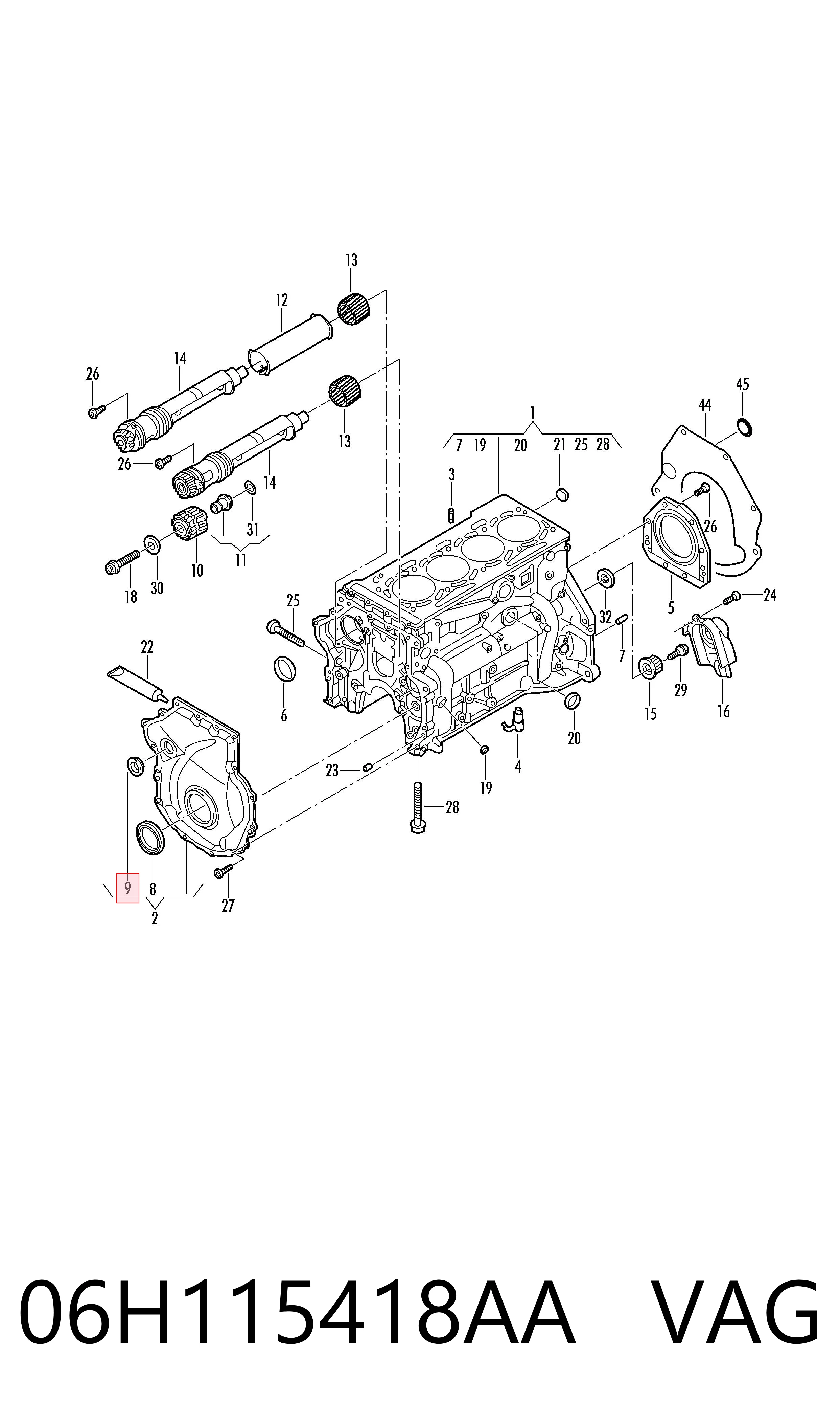 Tapa de cilindro VAG 06H115418AA precio, desde 4,54 EUR