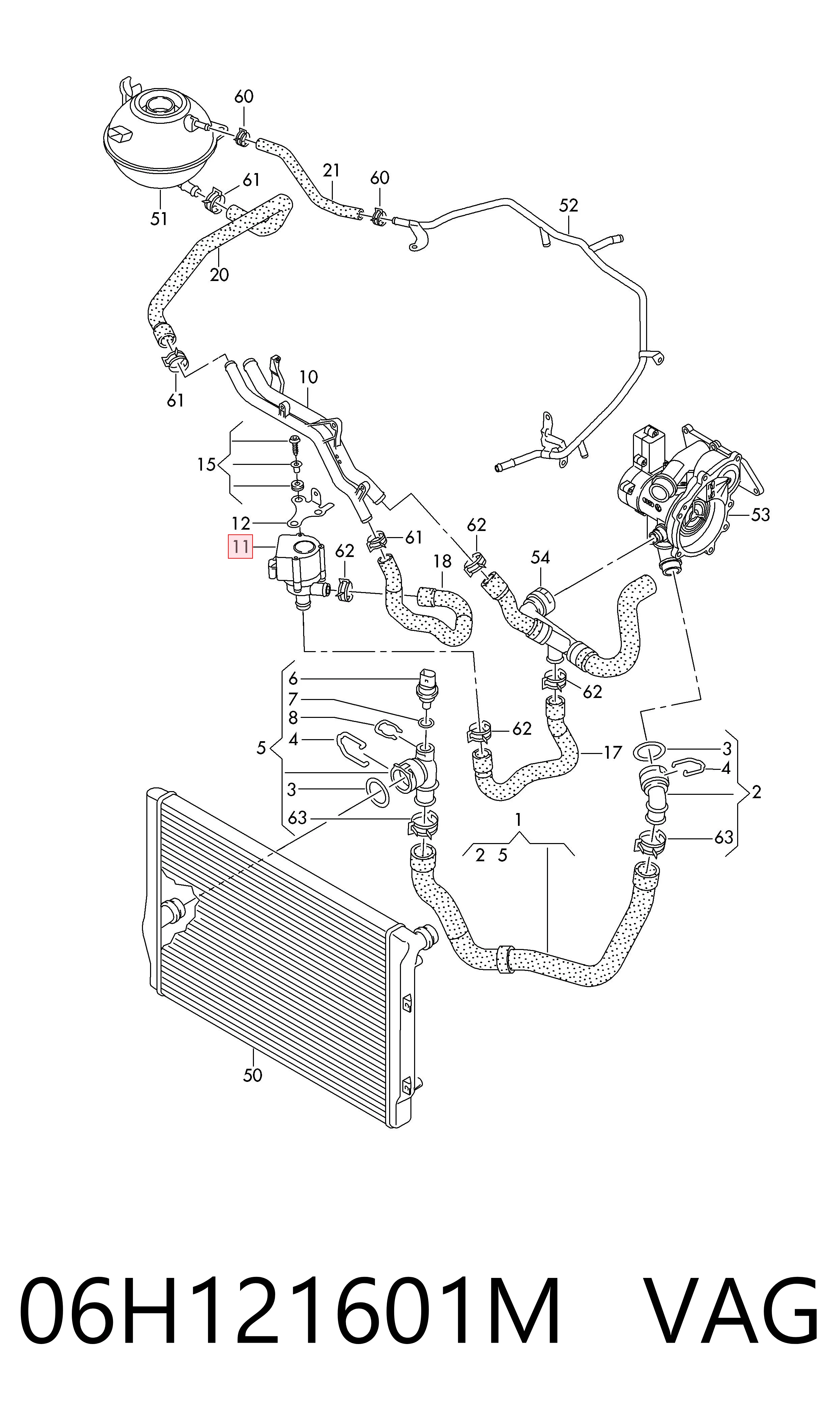 Comprar 06H121601M VAG Bomba de agua eléctrica auxiliar