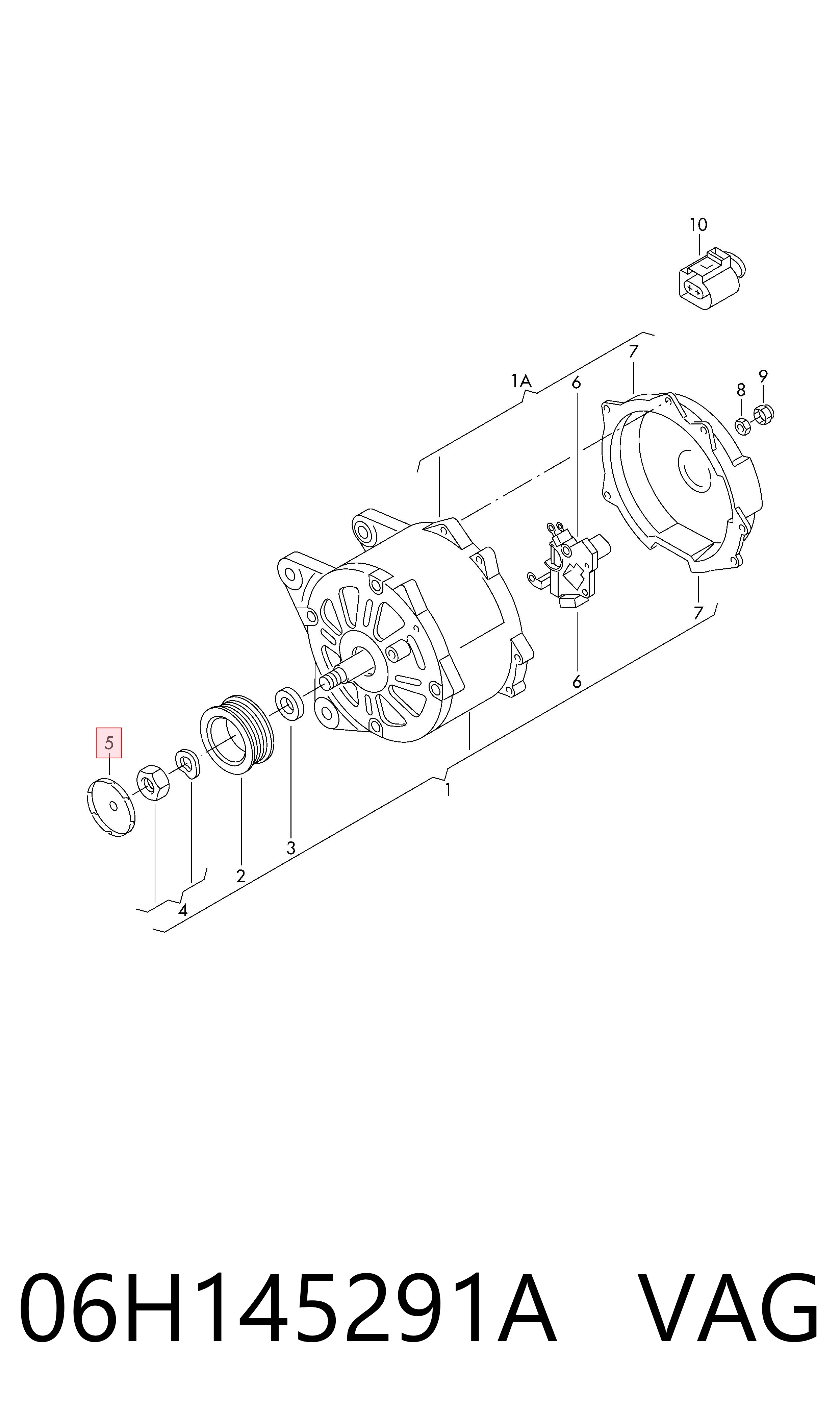 Comprar Polea del alternador Volkswagen Jetta VII BU3, BU4 a bajo precio