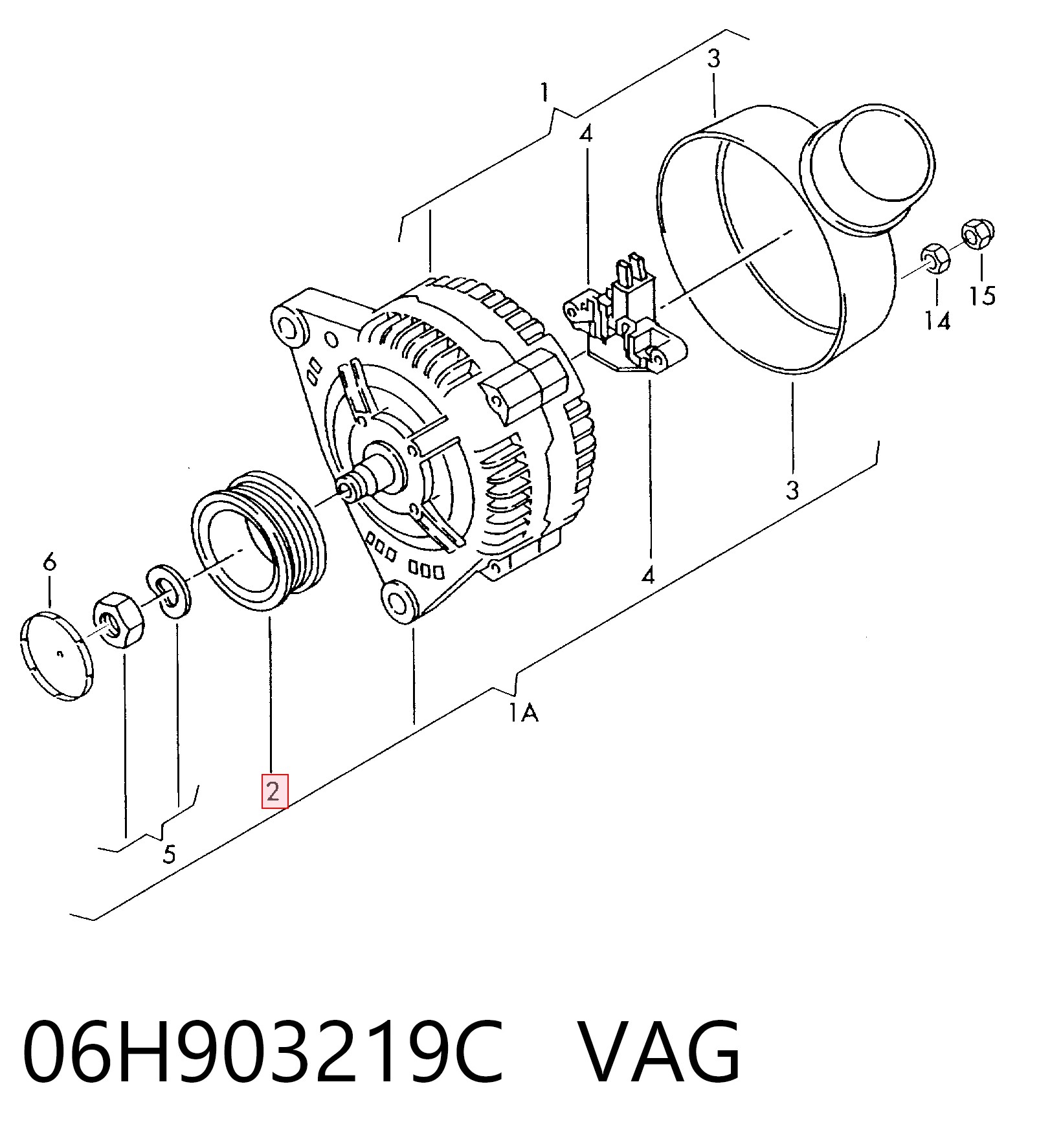 Polea rueda libre VAG 06H903219C precio, desde 37,90 EUR