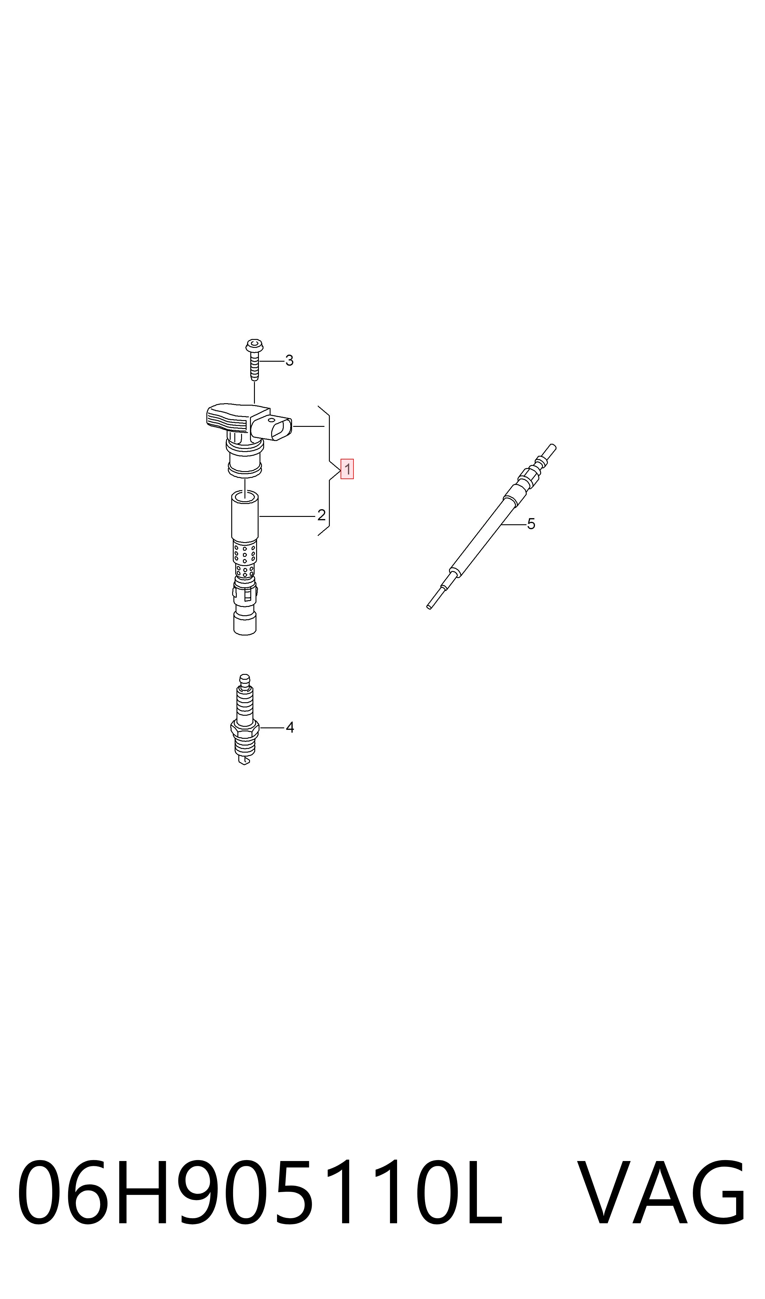 Bobina de chispa VAG 06H905110L precio, desde 26,54 EUR