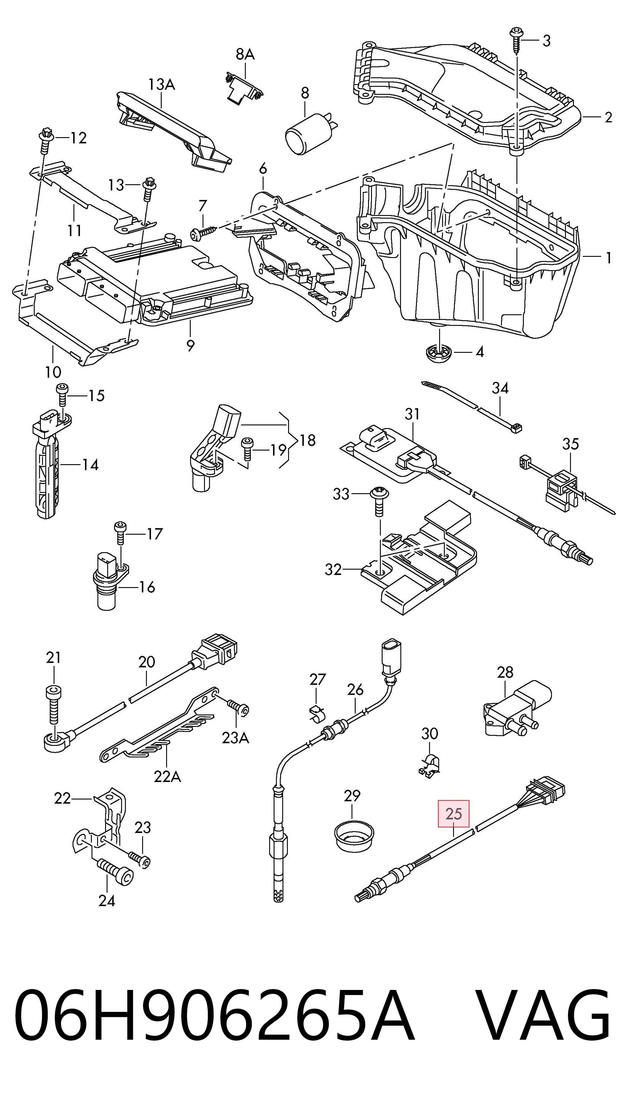 Sonda lambda para Volkswagen Touareg 7P5, 7P6