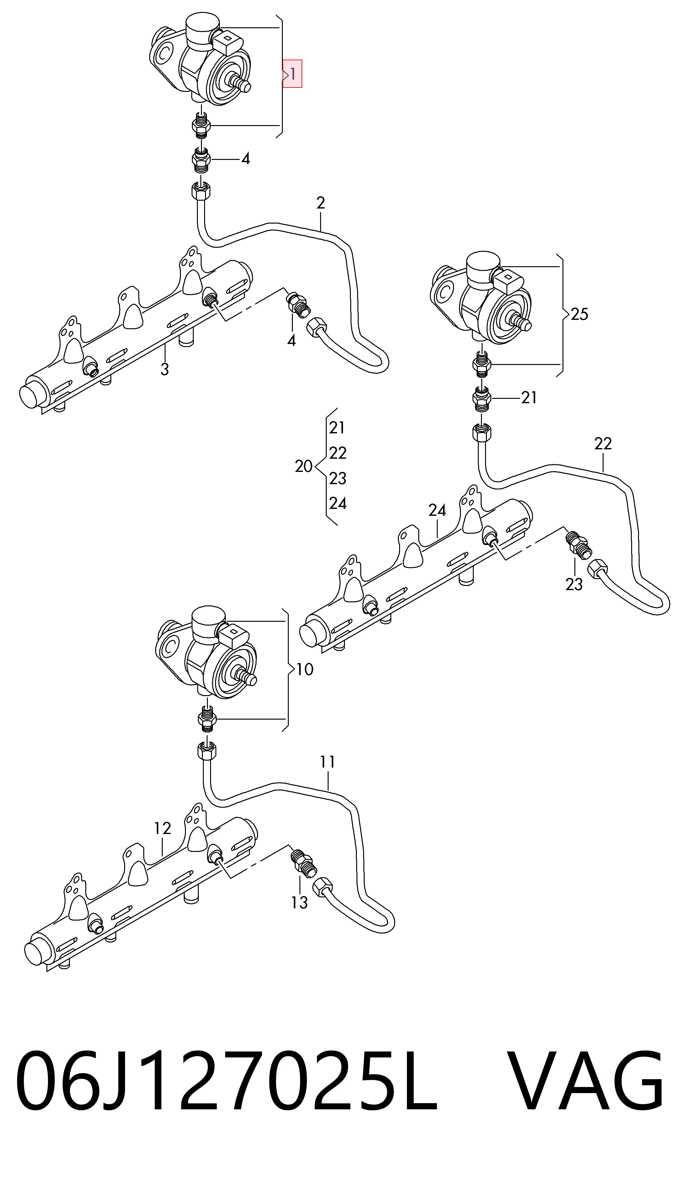 Comprar 06J127025L VAG Bomba inyectora