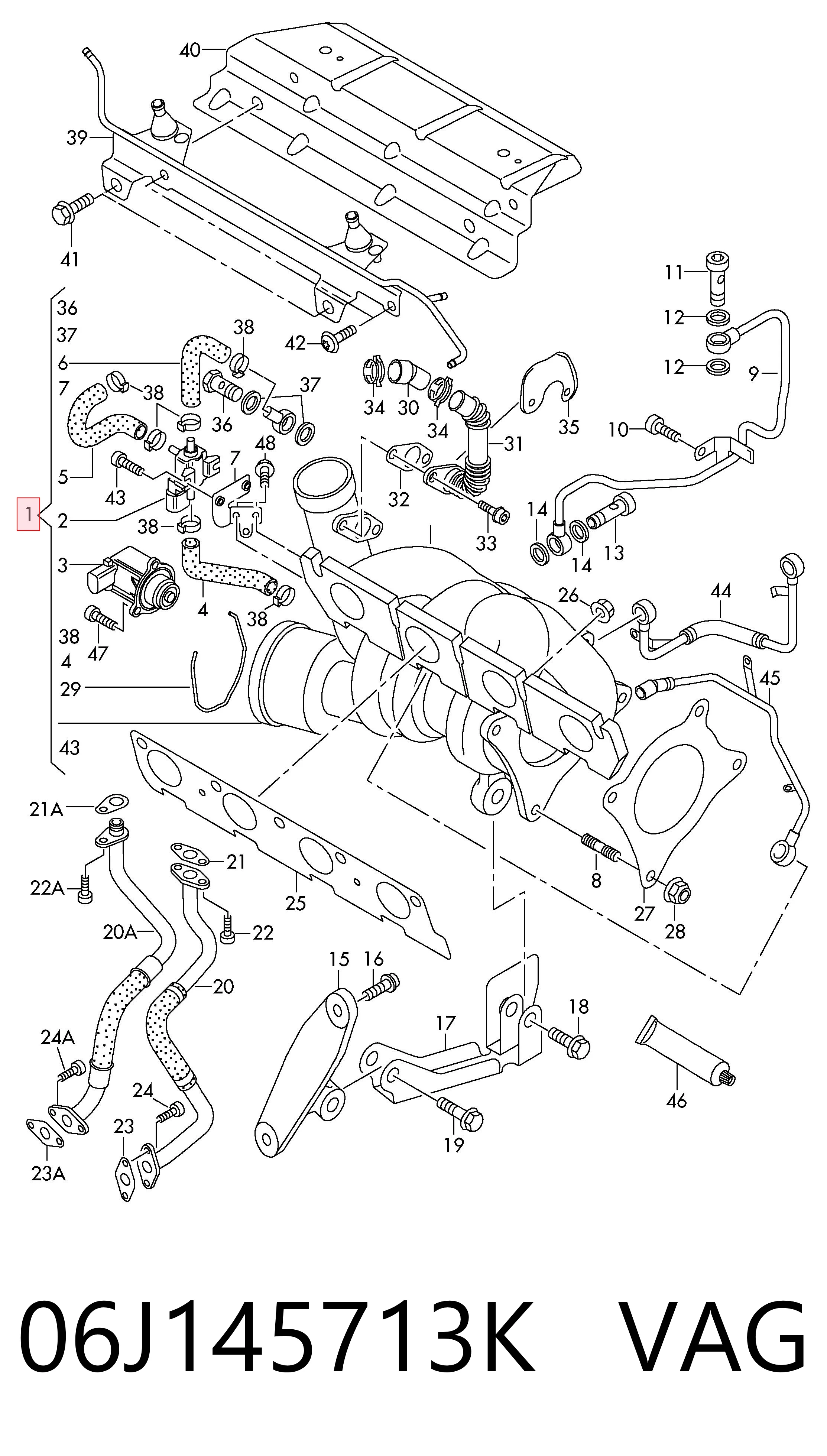 06J145713K VAG Turbo para motor