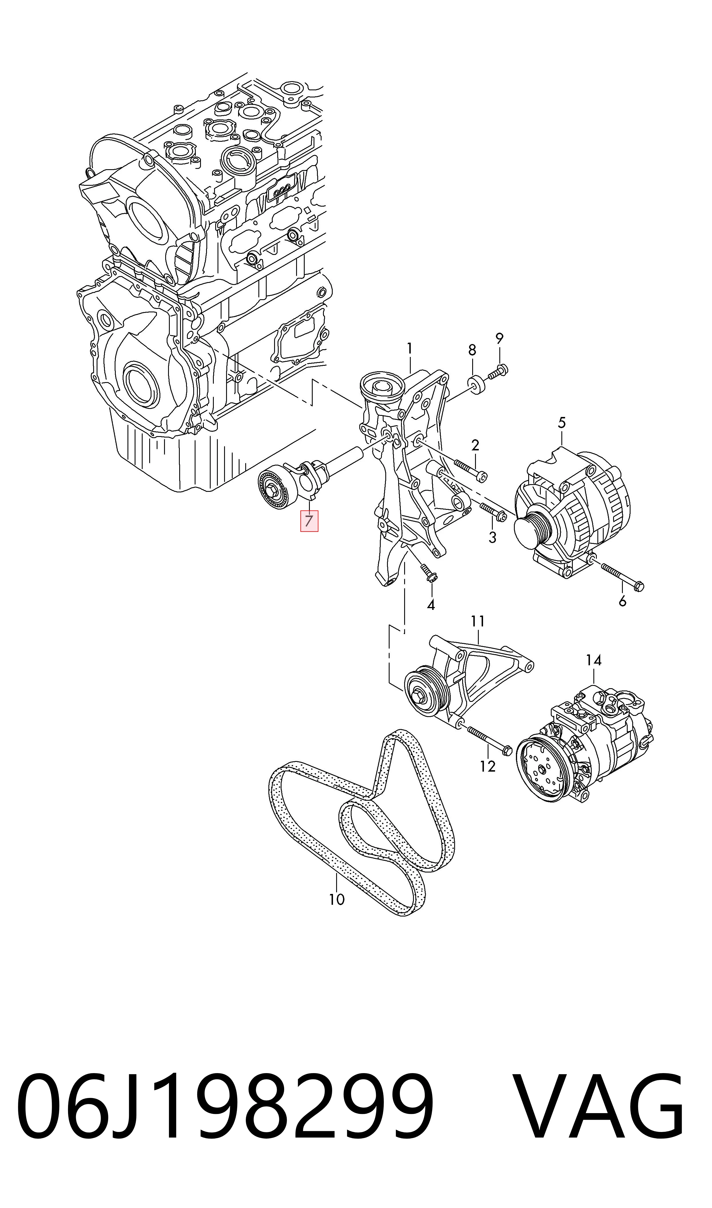 Rodillo de la polea Audi TT  (8J9)