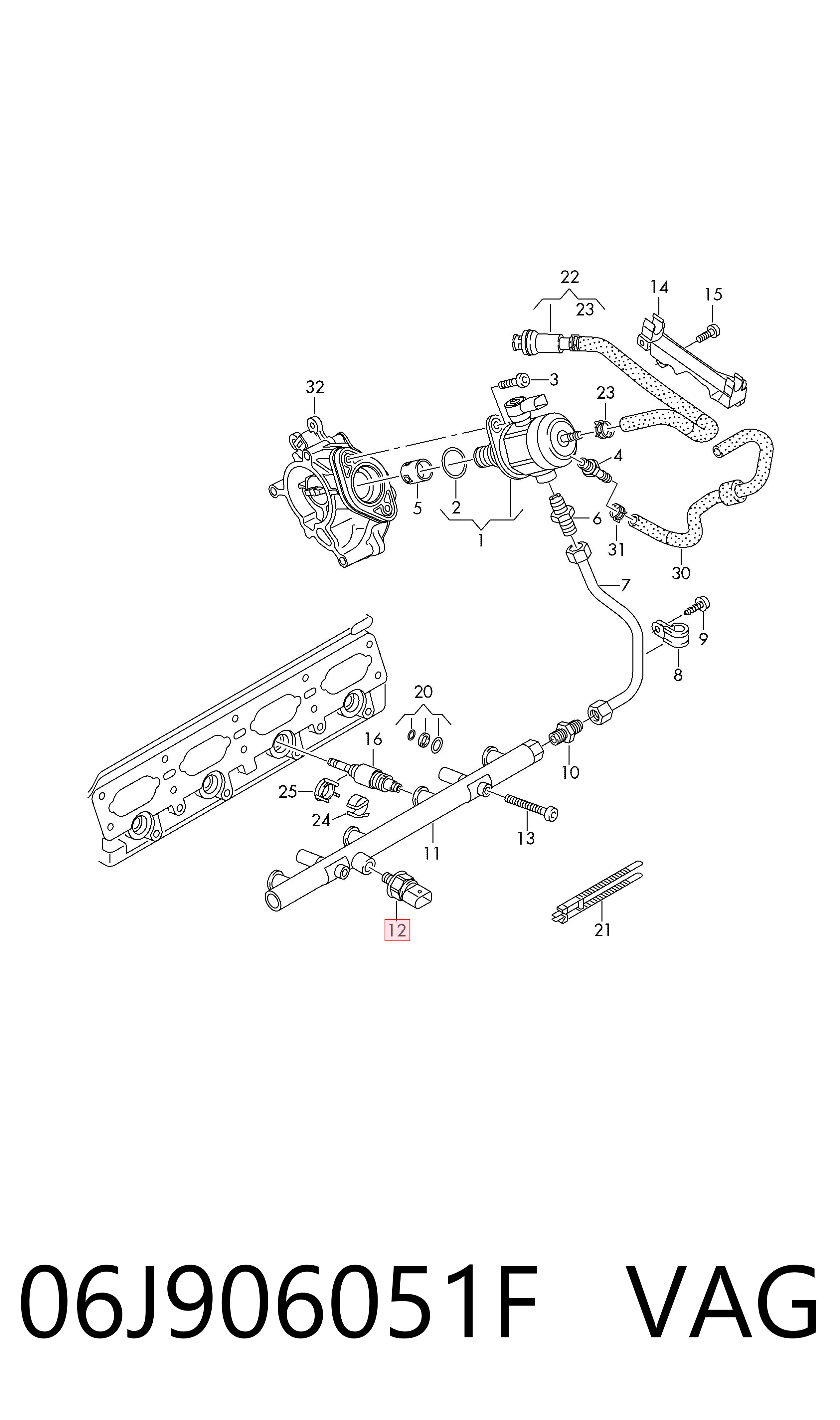 Sensor de presión de combustible VAG 06J906051F precio, desde 42,85 EUR