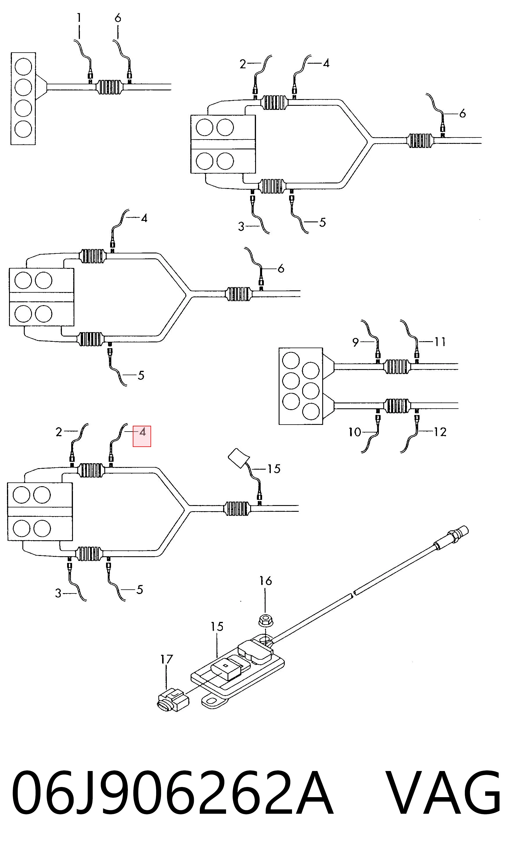 Sonda lambda (NOx, O2) Audi A3  (2004-2015)