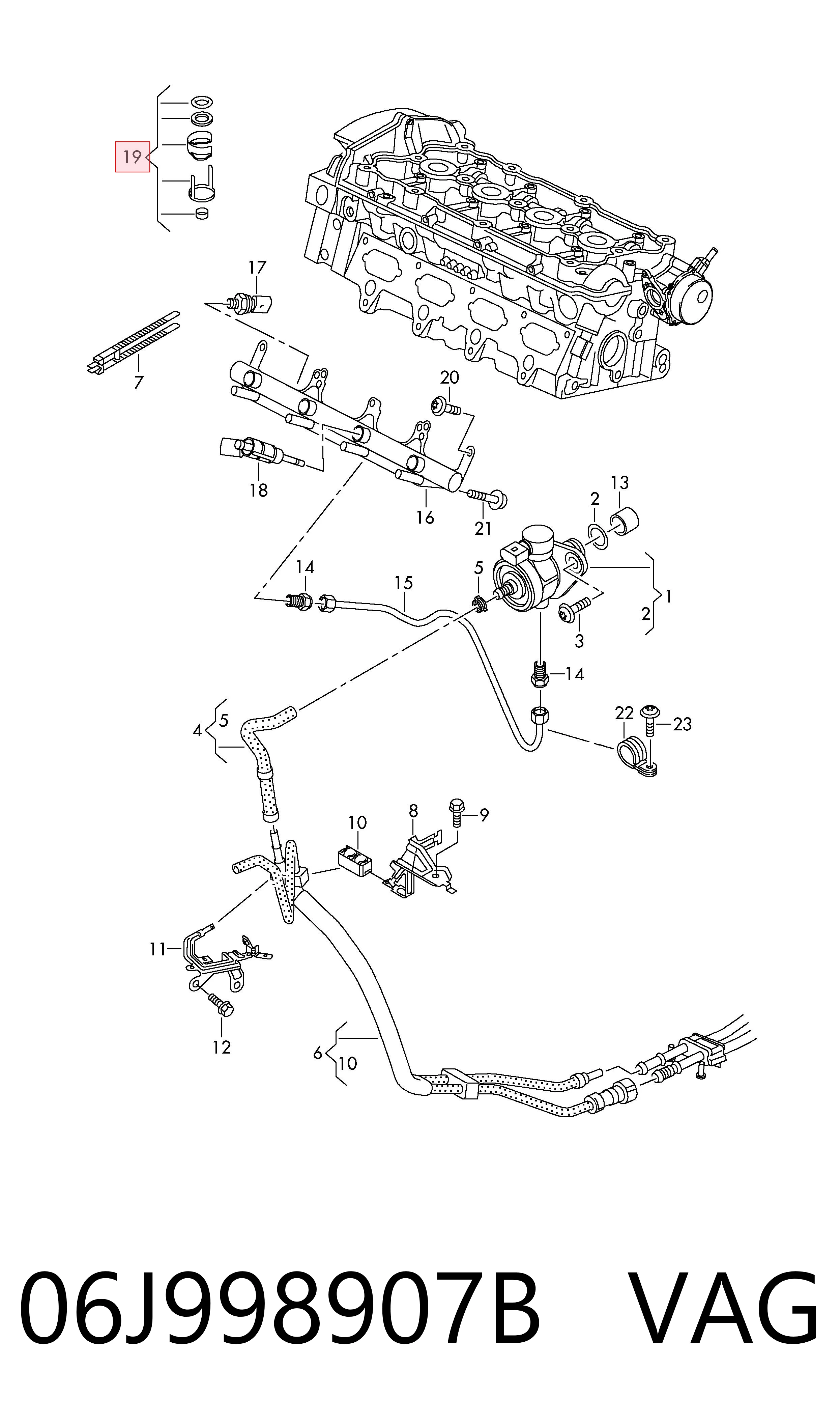 06J998907B VAG Kit de reparación del inyector