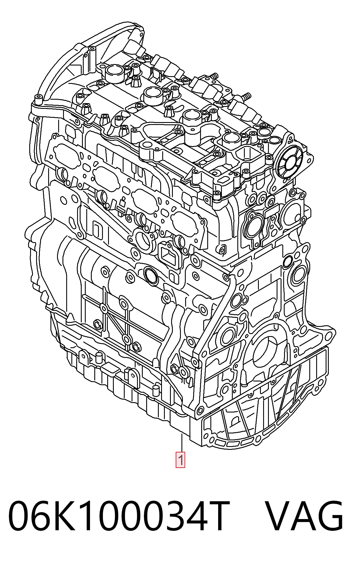 06K100034T VAG Motor completo
