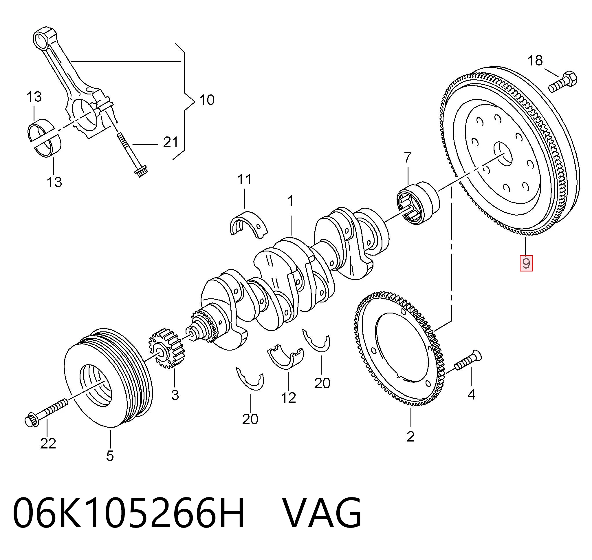 Comprar 06K105266H VAG Volante de motor bimasa