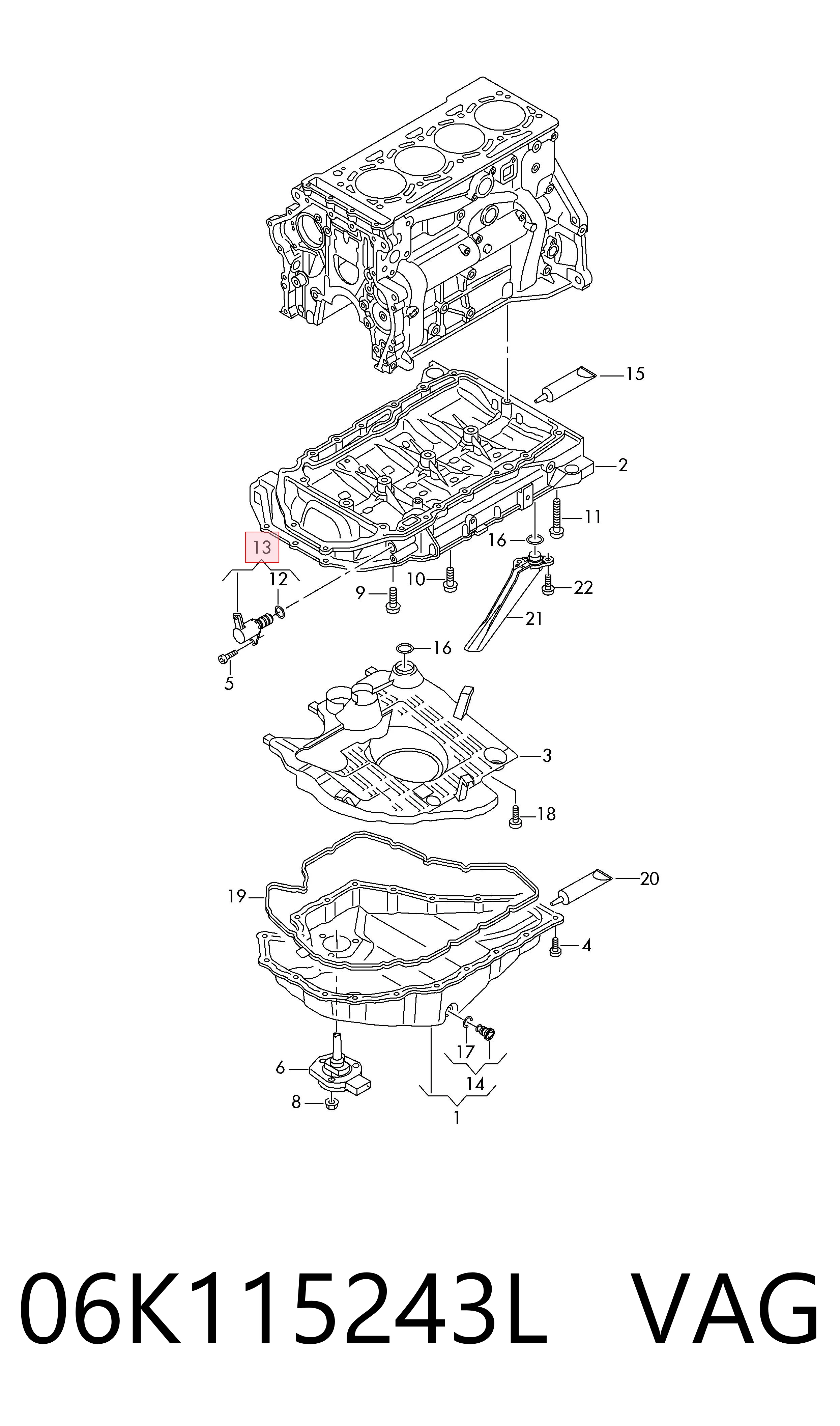 06K115243L VAG Válvula control, ajuste de levas