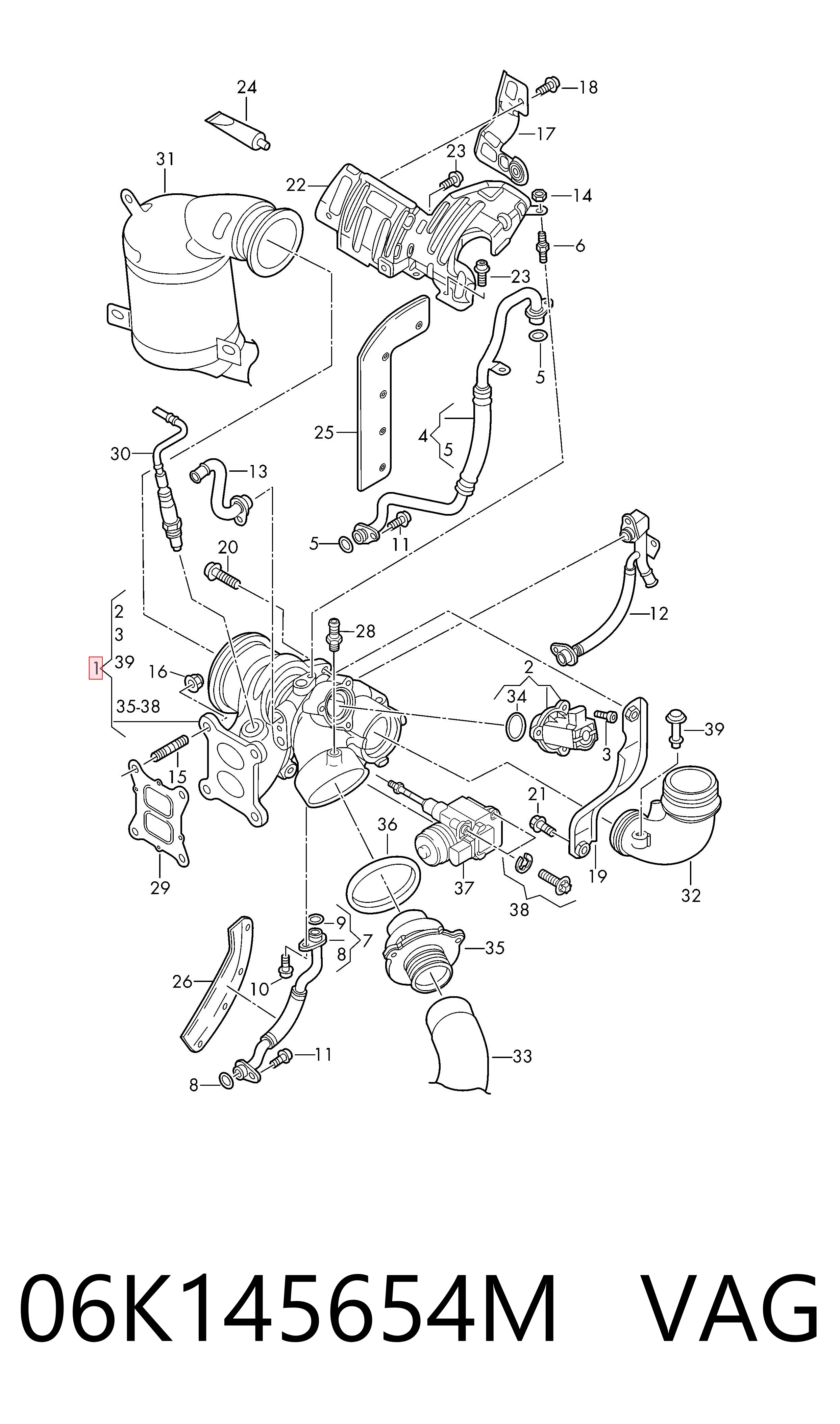 Comprar 06K145654M VAG Turbo de coche