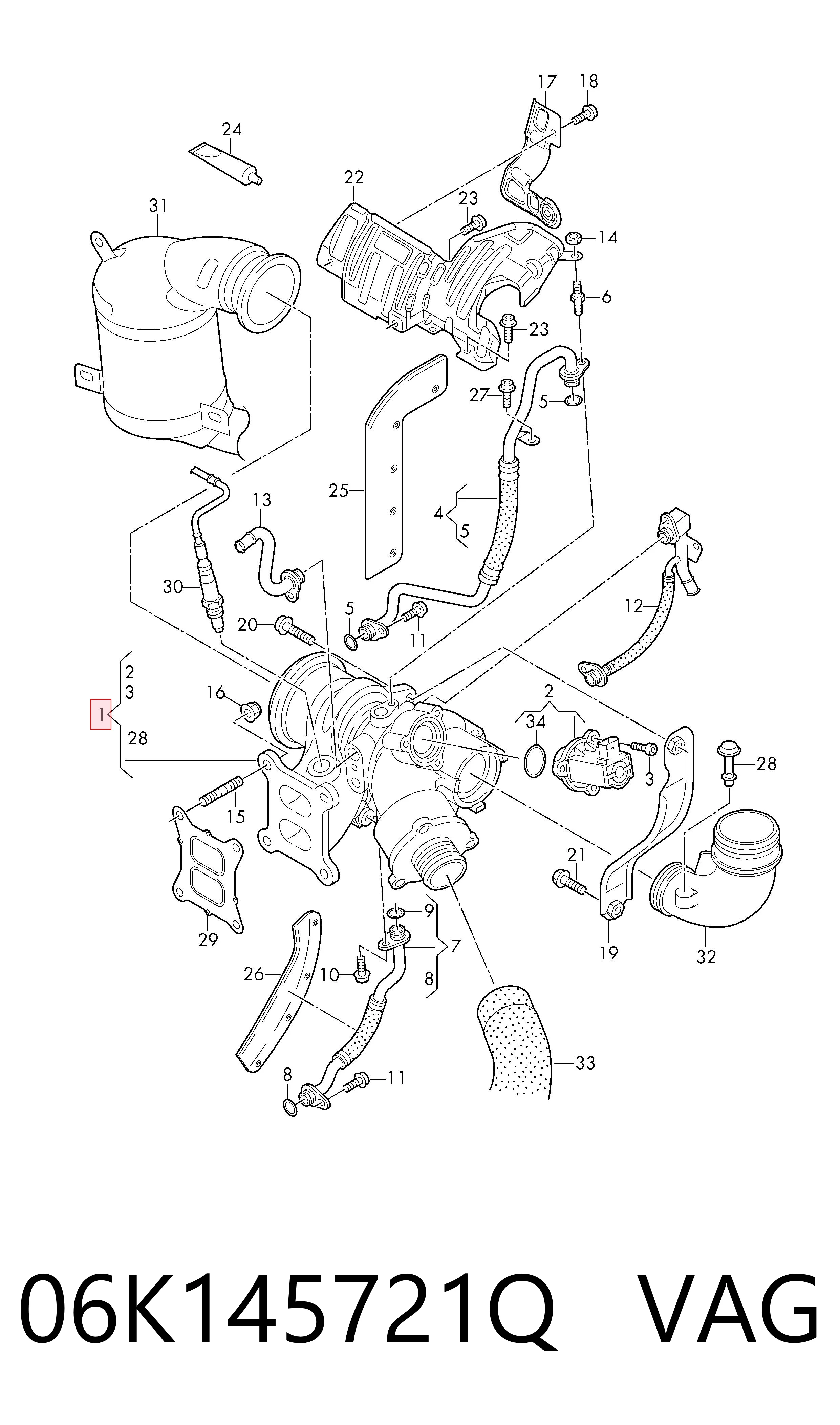Turbocompresor VAG 06K145721Q precio, desde 377,52 EUR