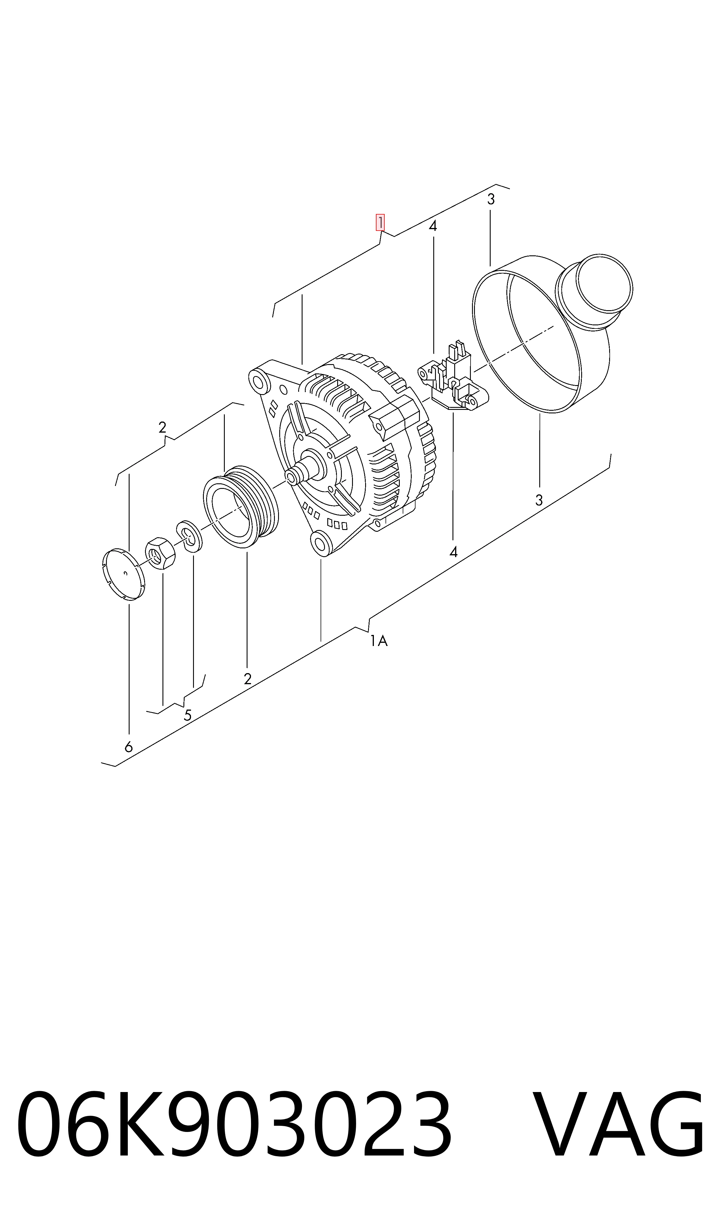 06K903023 VAG Alternador de coche