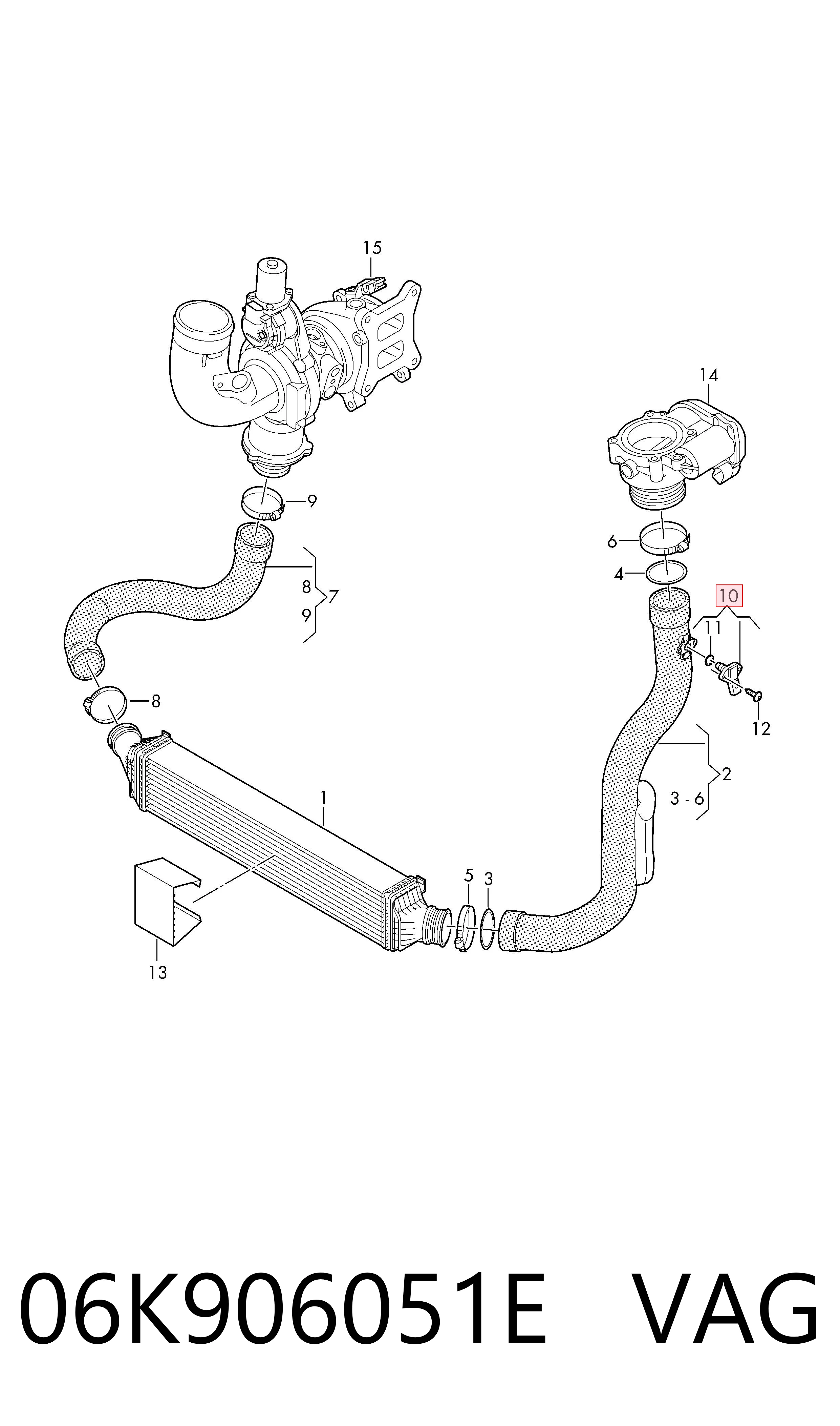06K906051E VAG Sensor de presión de sobrealimentación