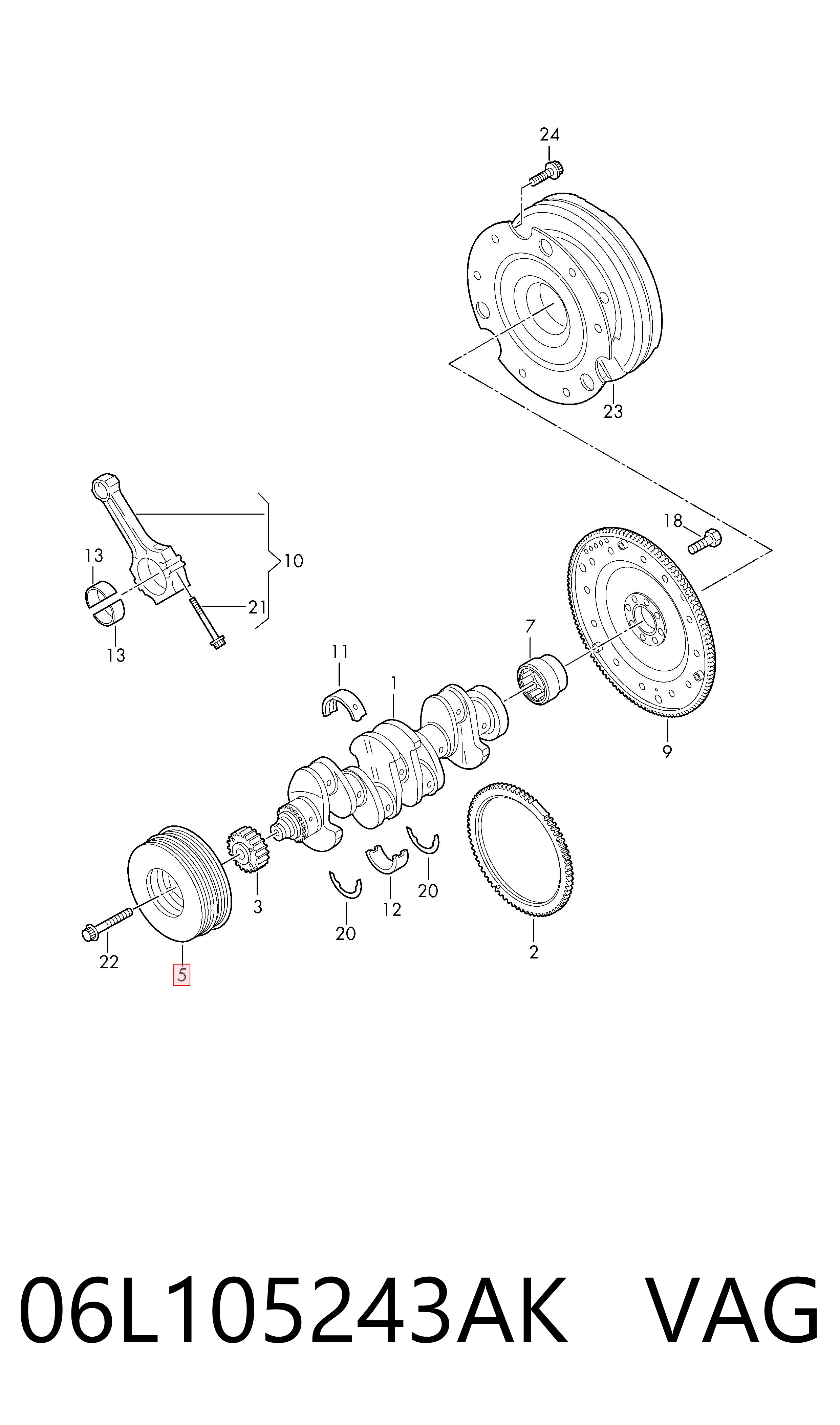 06L105243AK VAG Dámper