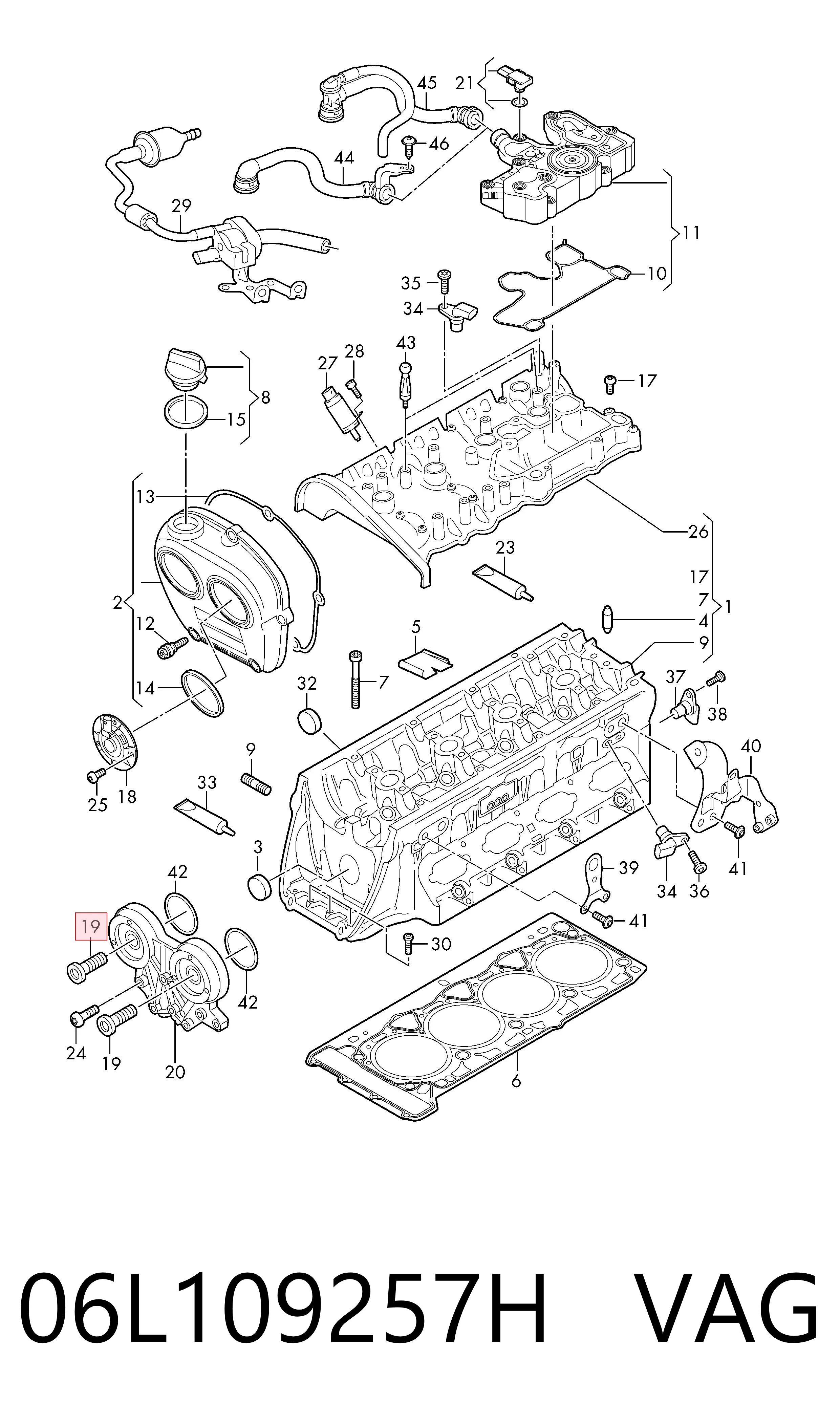 06L109257H VAG Válvula control, ajuste de levas