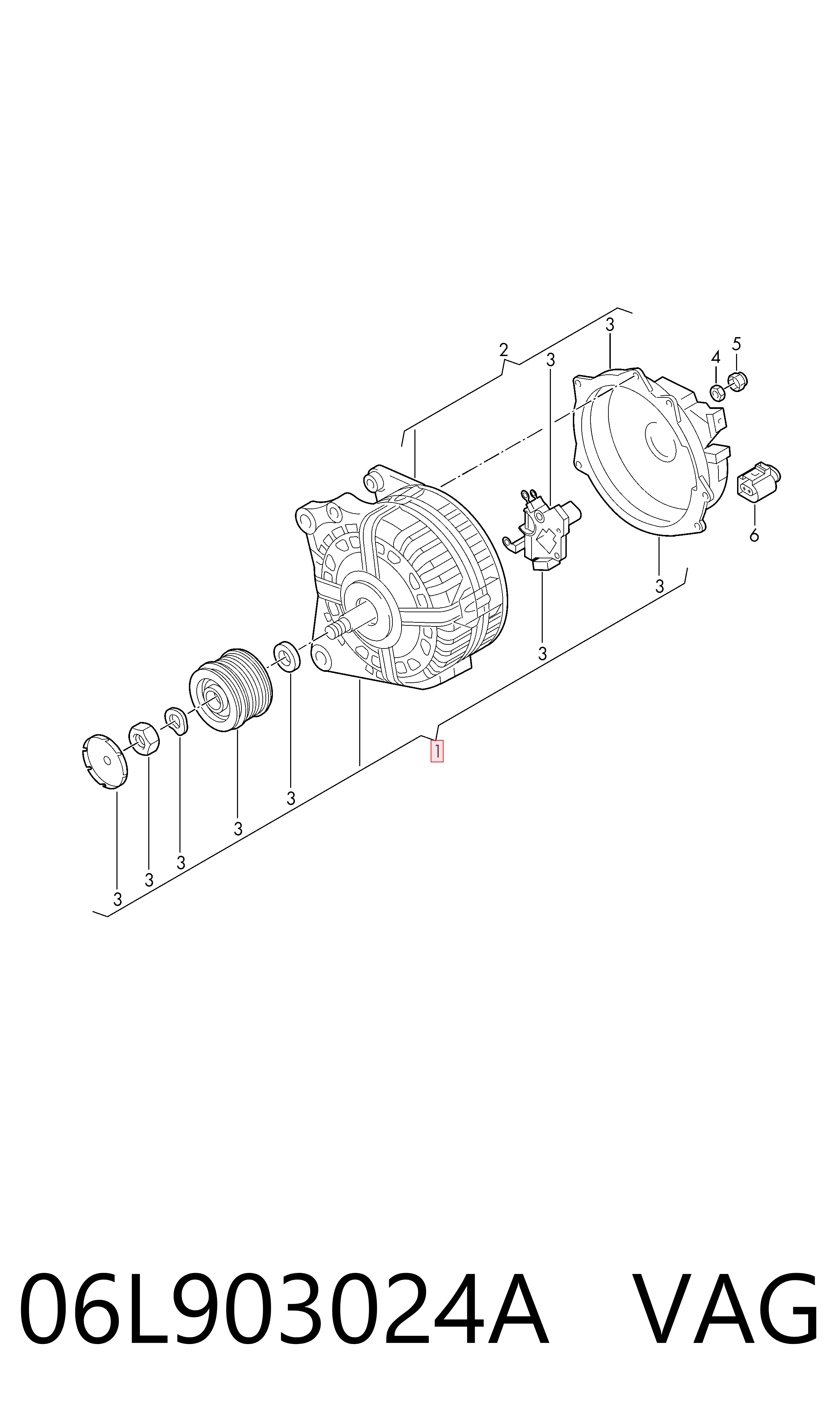 06L903024A VAG Alternador de coche
