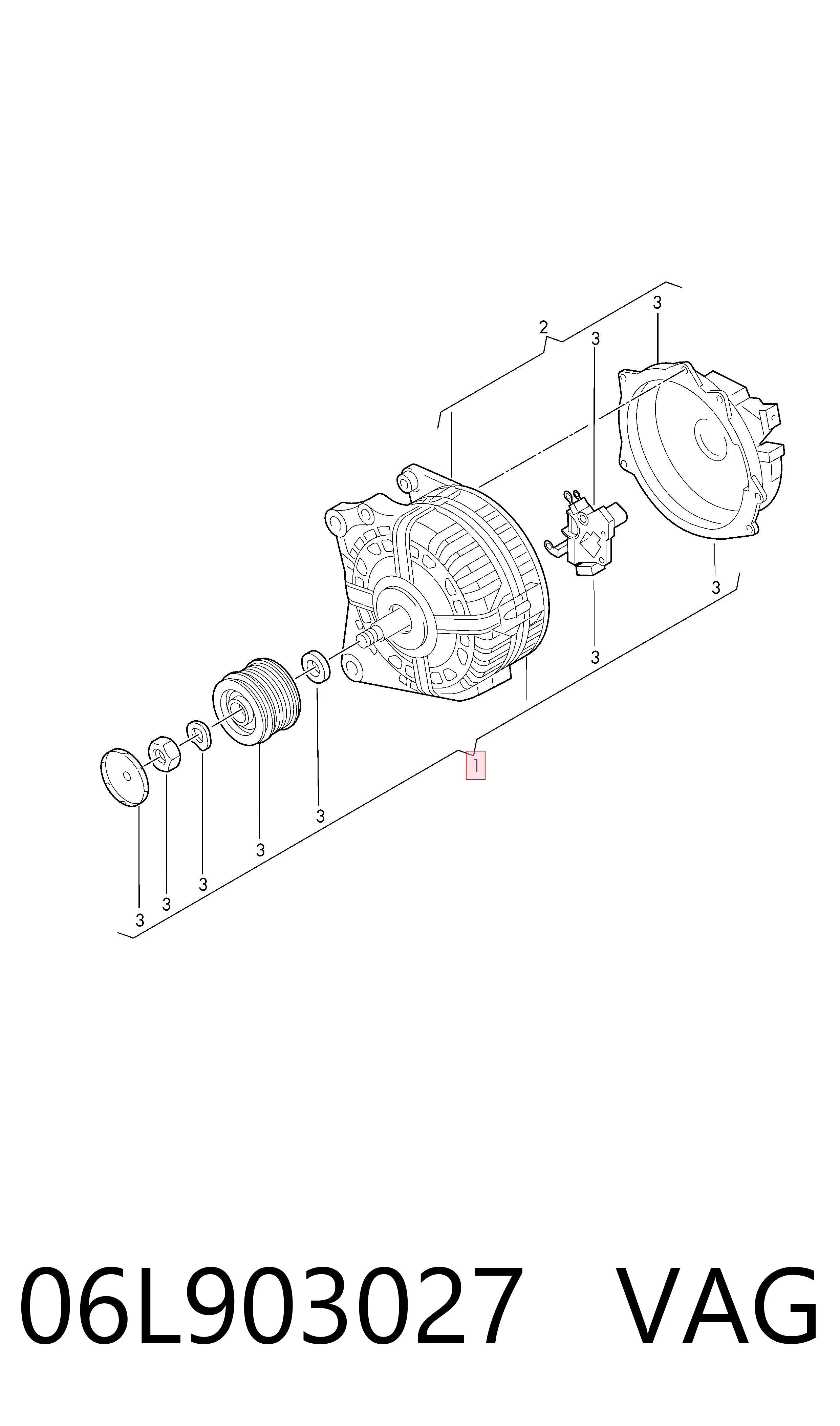 06L903027 VAG Alternador de coche