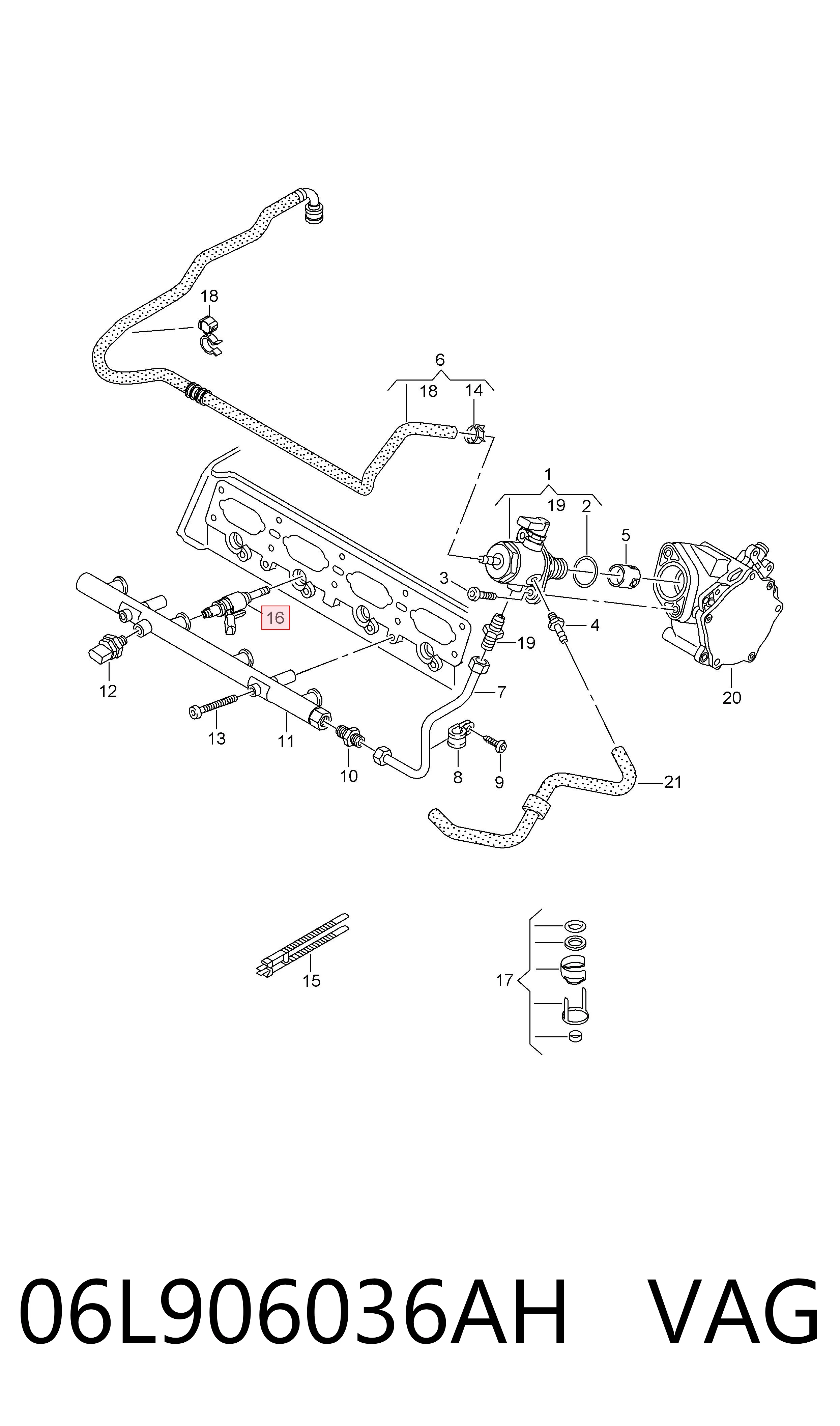 06L906036AH VAG Inyector de combustible