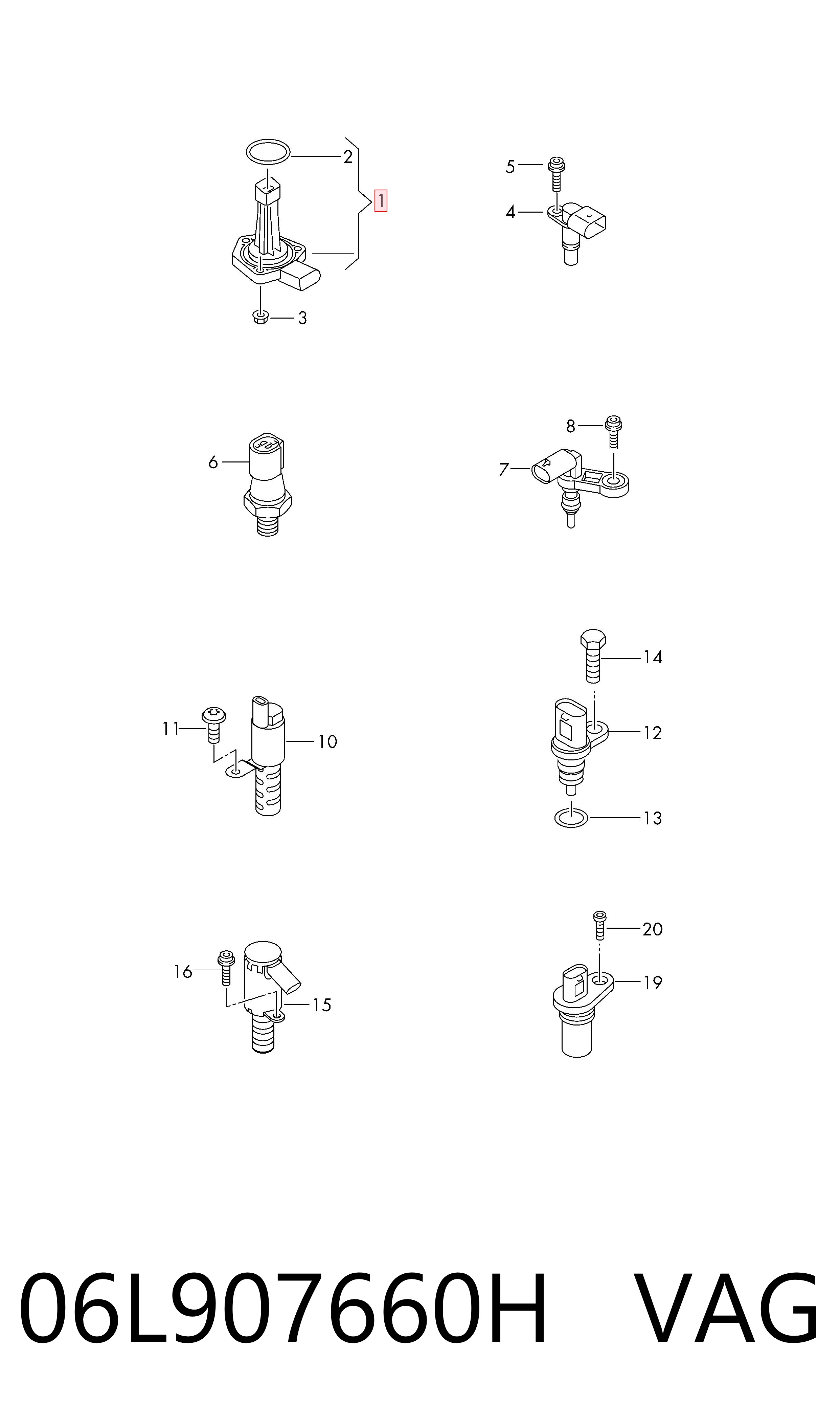 06L907660H VAG Sensor de nivel de aceite