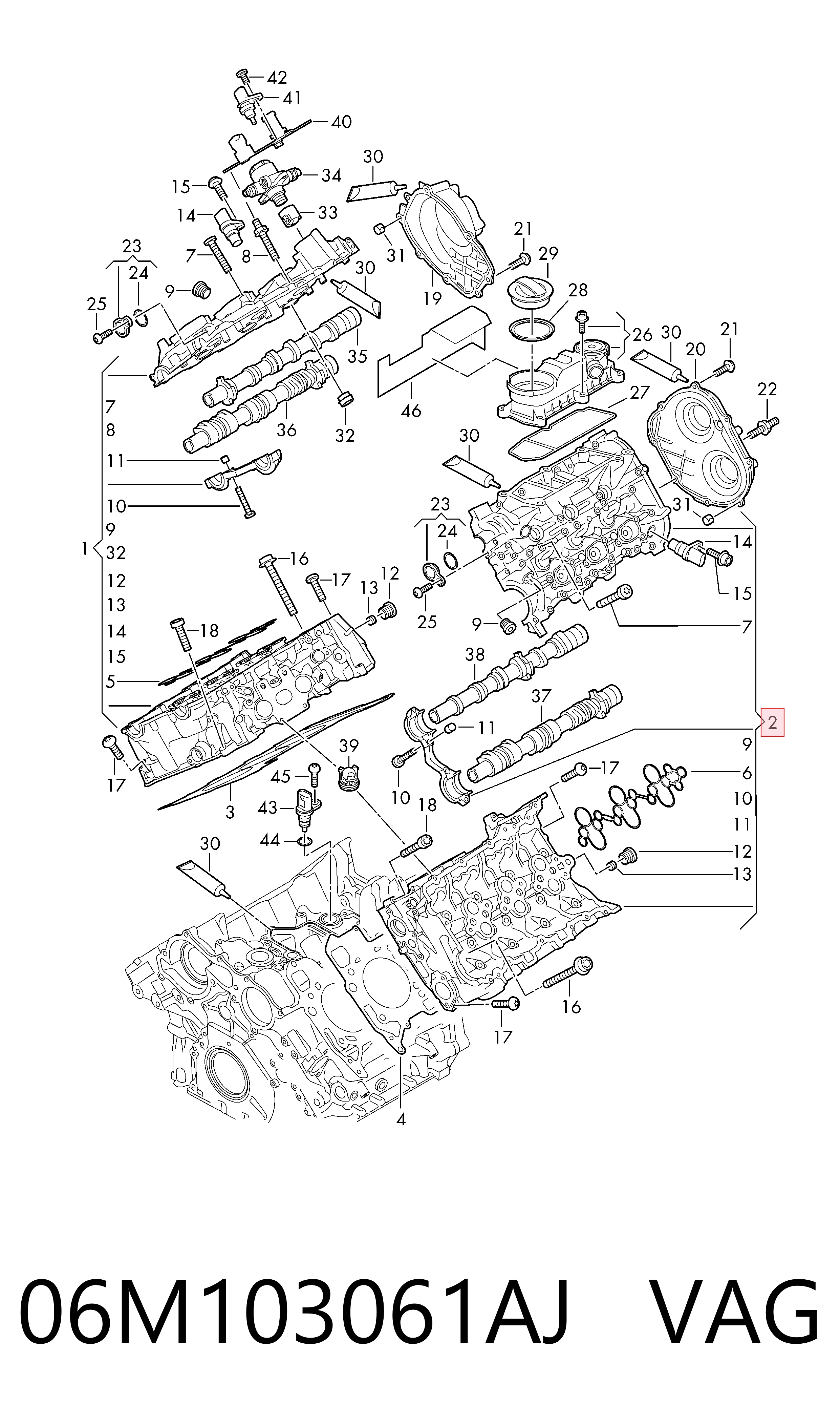 Cabeza del motor para Audi A6 C8 4A5
